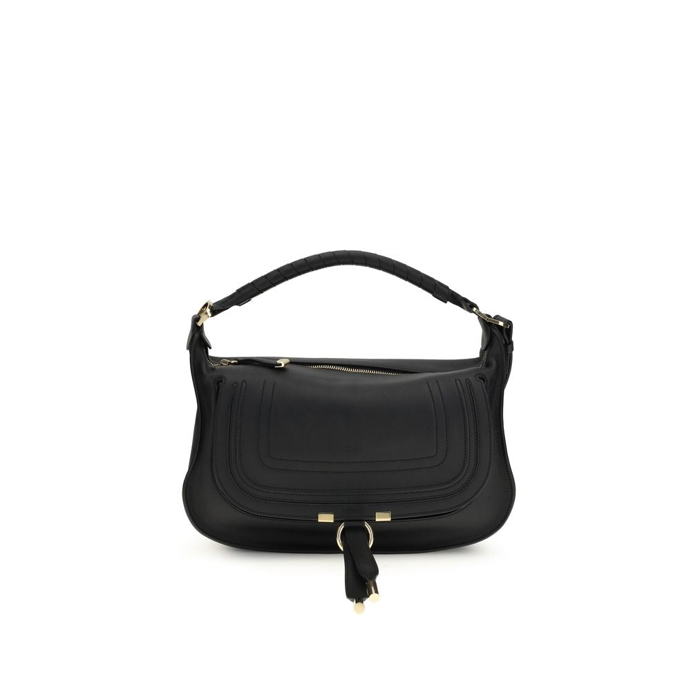 Chloé black calf leather Bos Taurus shoulder bag with gold hardware