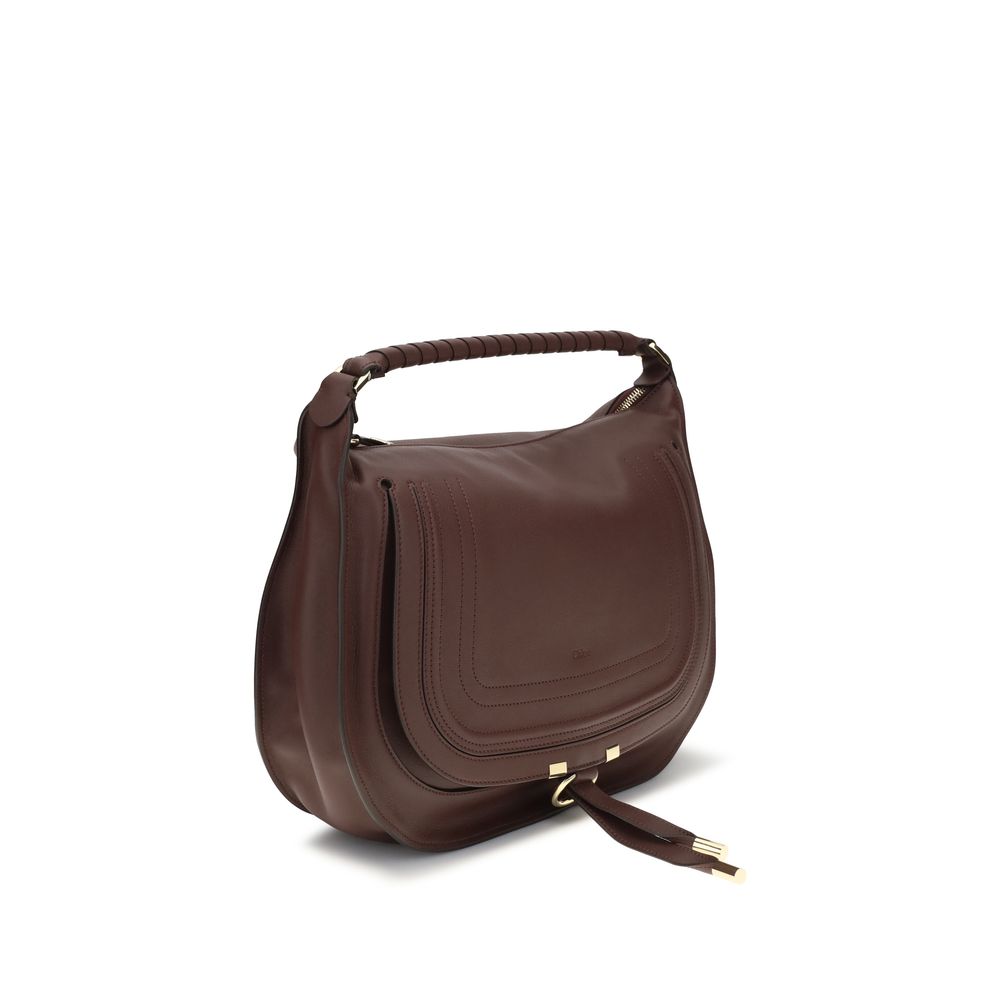 Bolso de hombro Chloé de piel de becerro marrón Bos Taurus