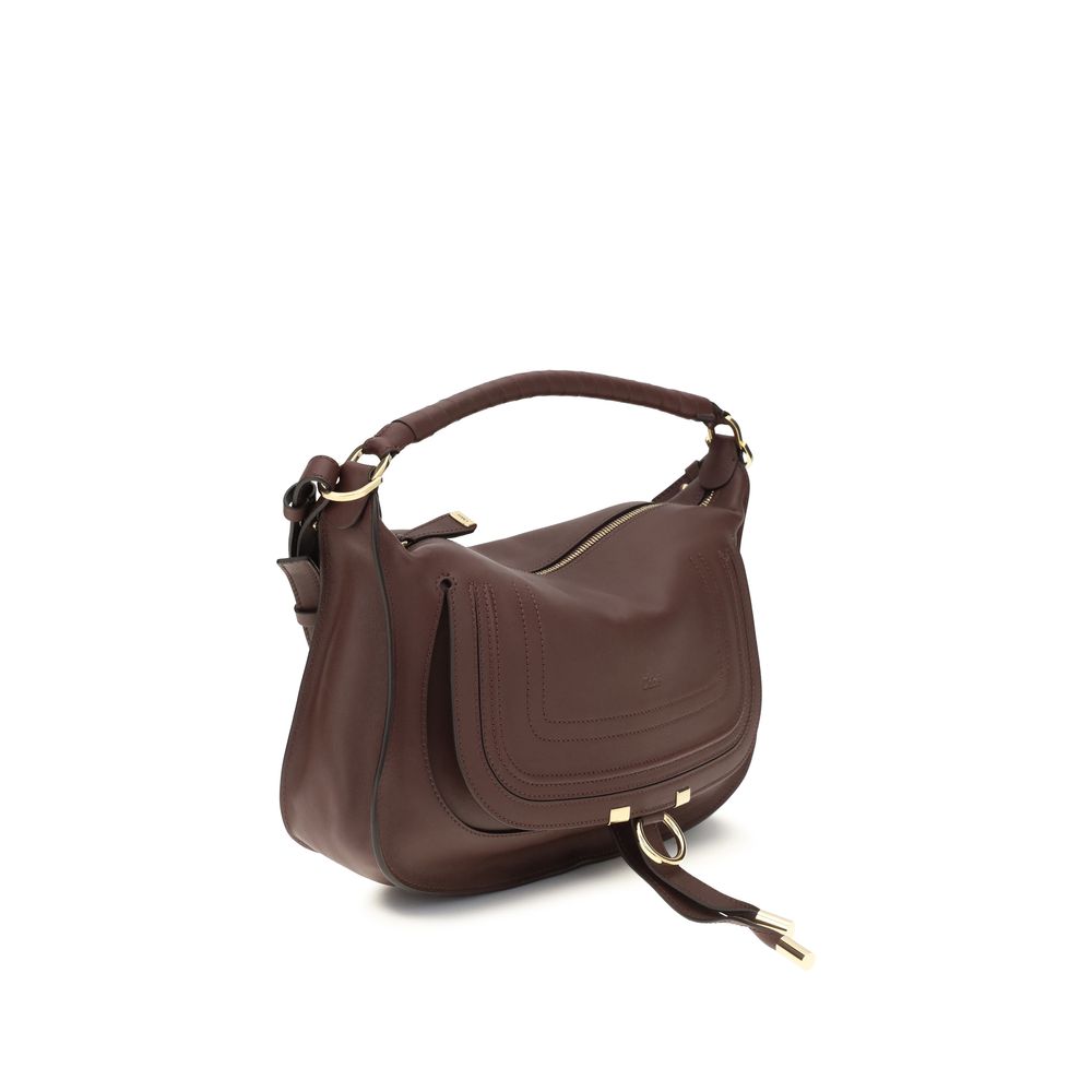 Bolso de hombro Chloé Bordeaux Calf Leather Bos Taurus