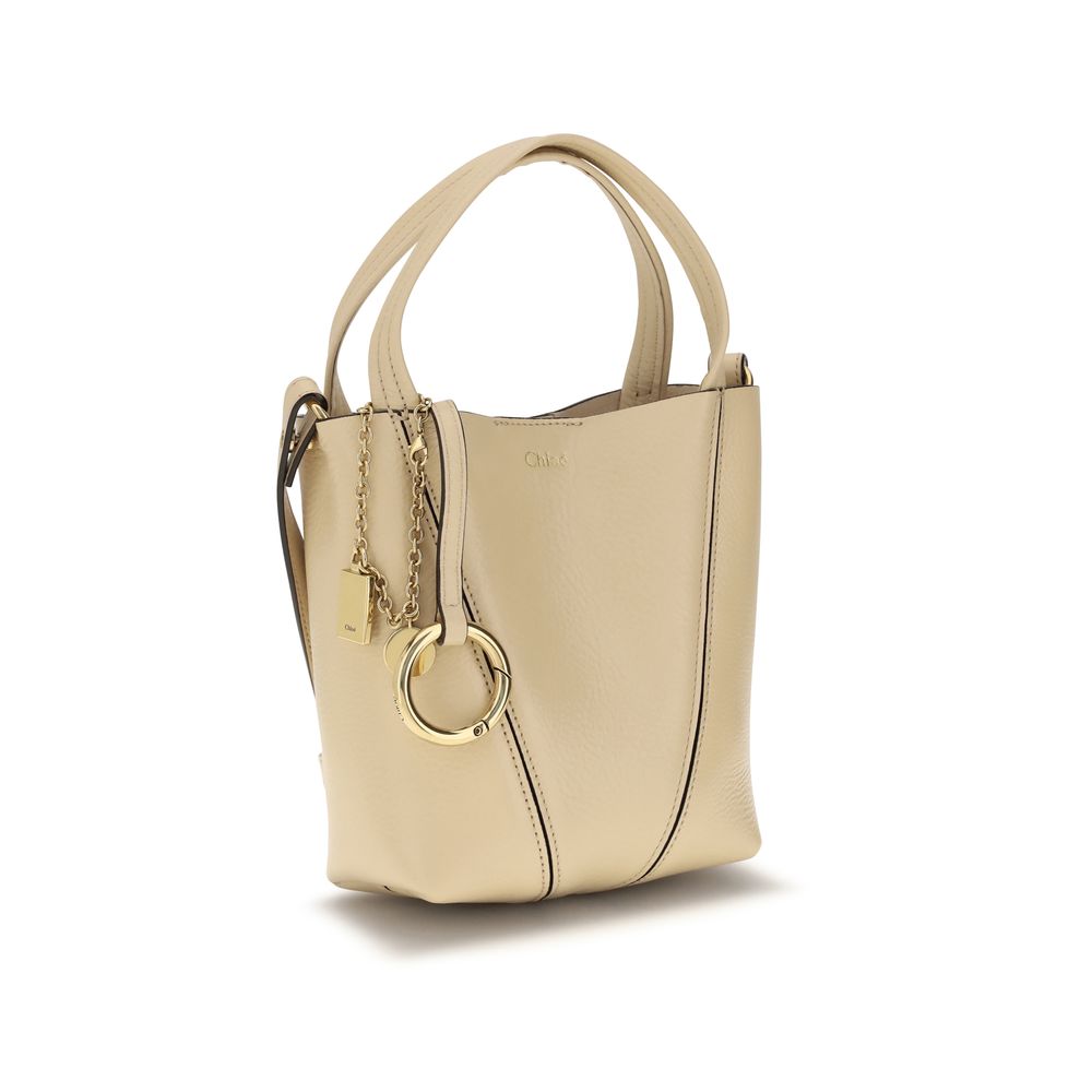 Bolso de hombro Chloé de piel de becerro beige Bos Taurus