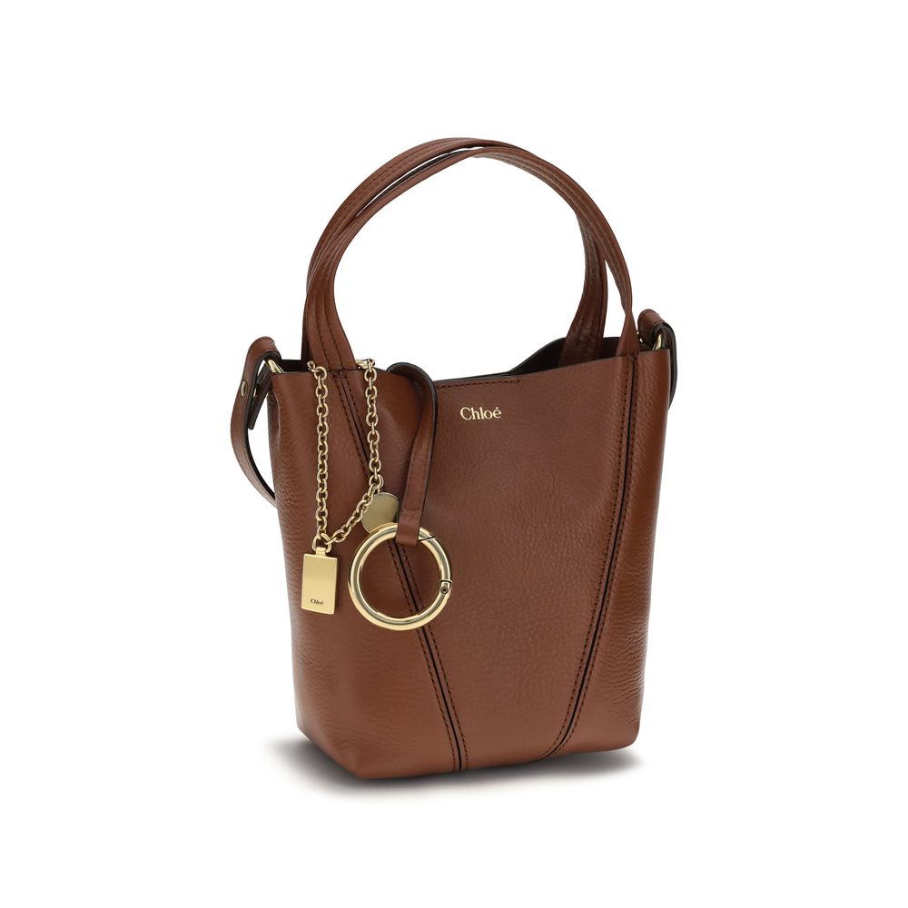 Bolso de hombro Chloé de piel de becerro marrón Bos Taurus