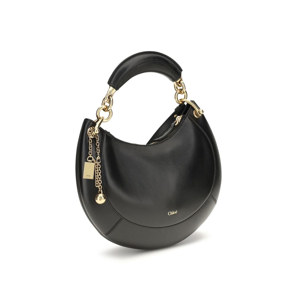Bolso de hombro Chloé de piel de becerro negra