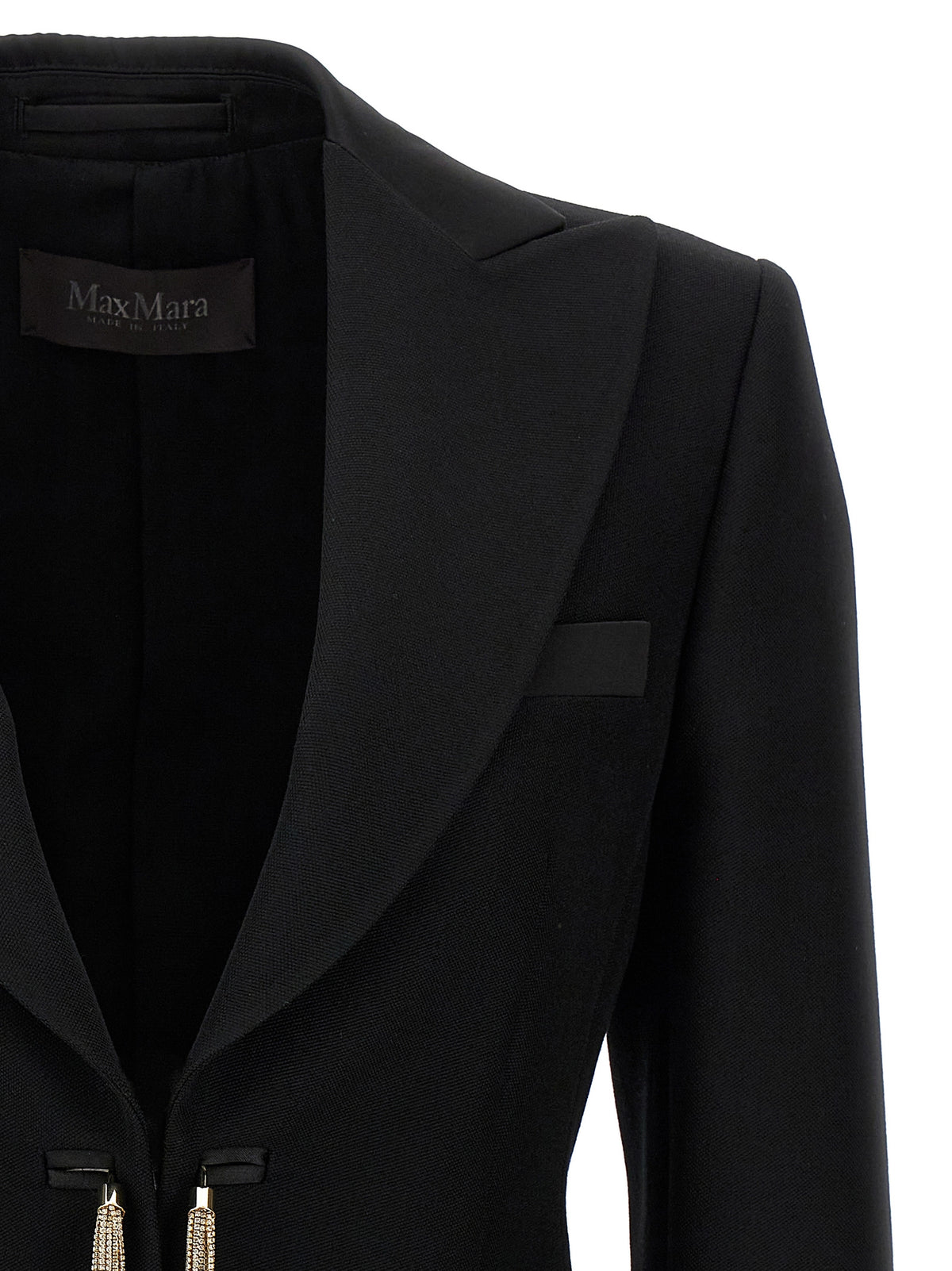 Max Mara Black Virgin Wool Blazer