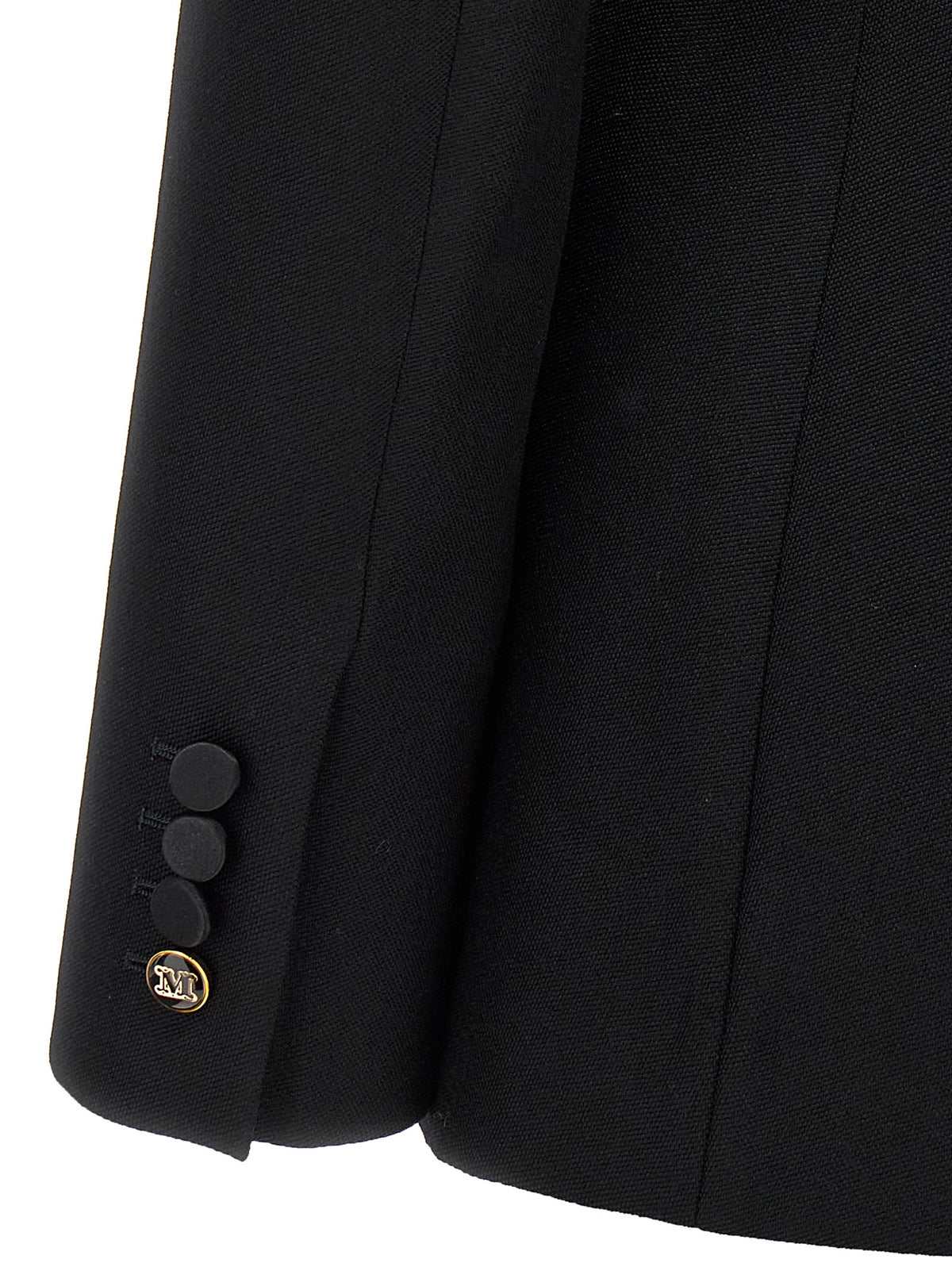 Max Mara Black Virgin Wool Blazer