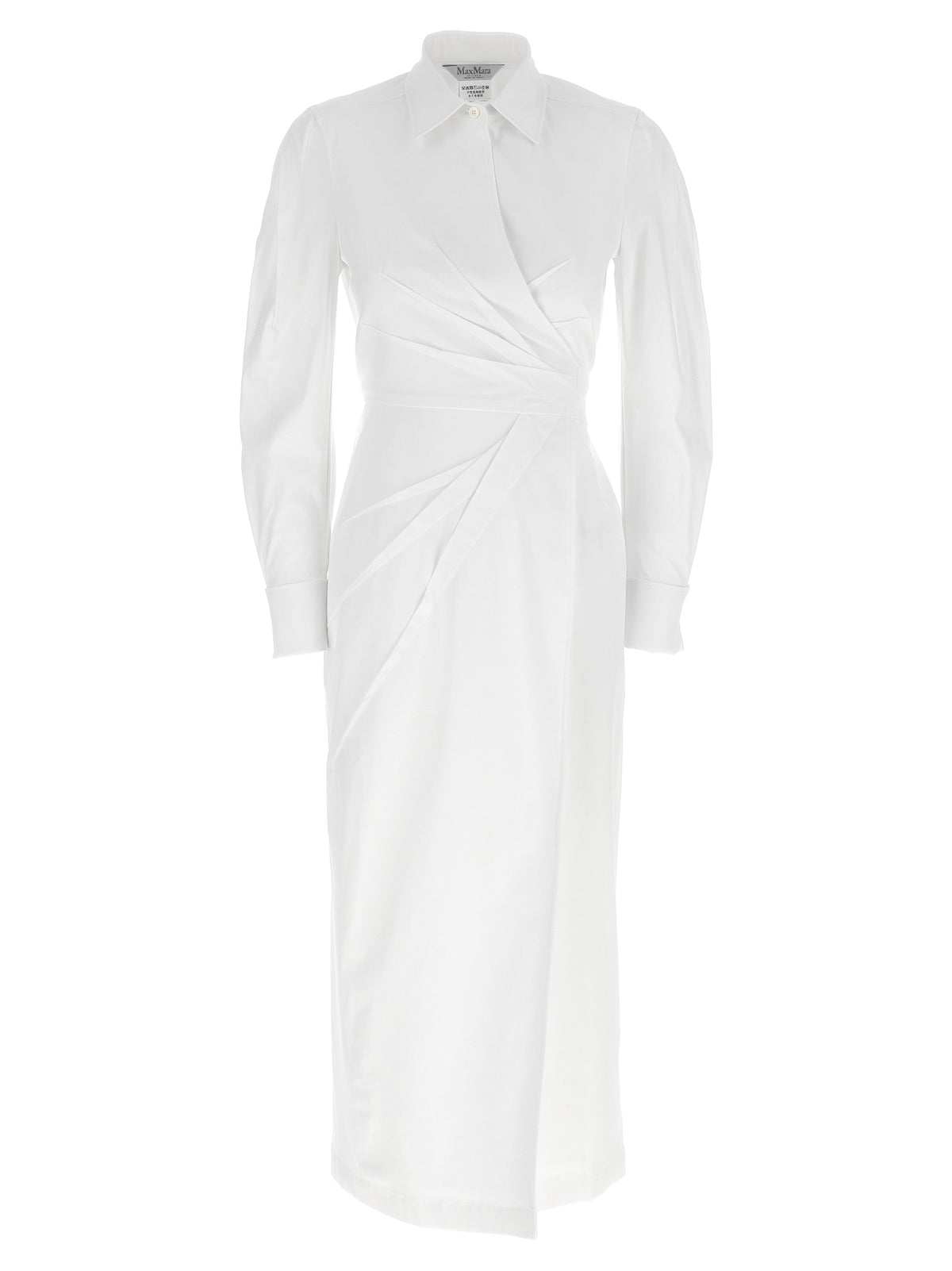 Max Mara White Cotton Long Dress