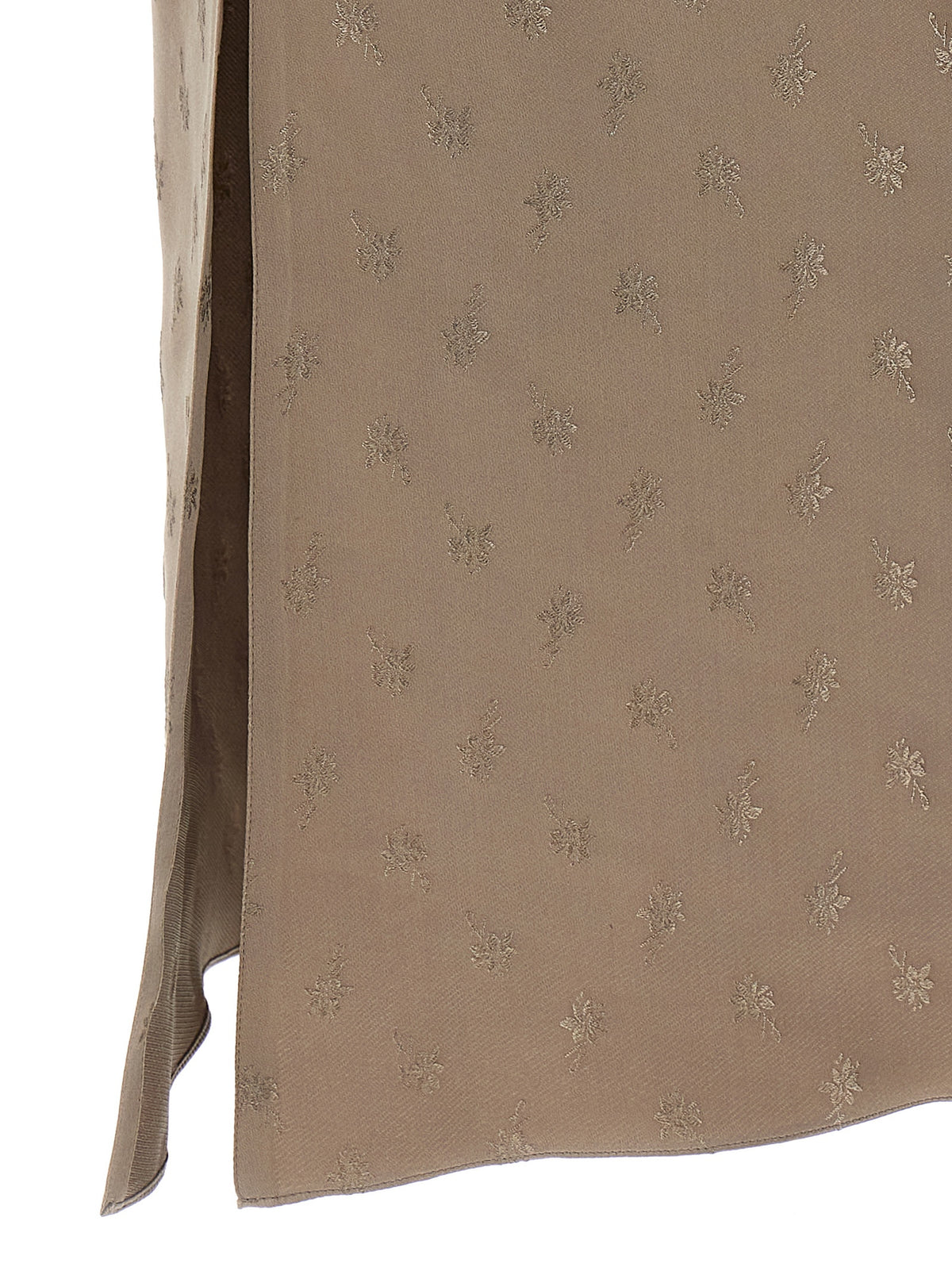 Fendi Gray Silk Midi Dress