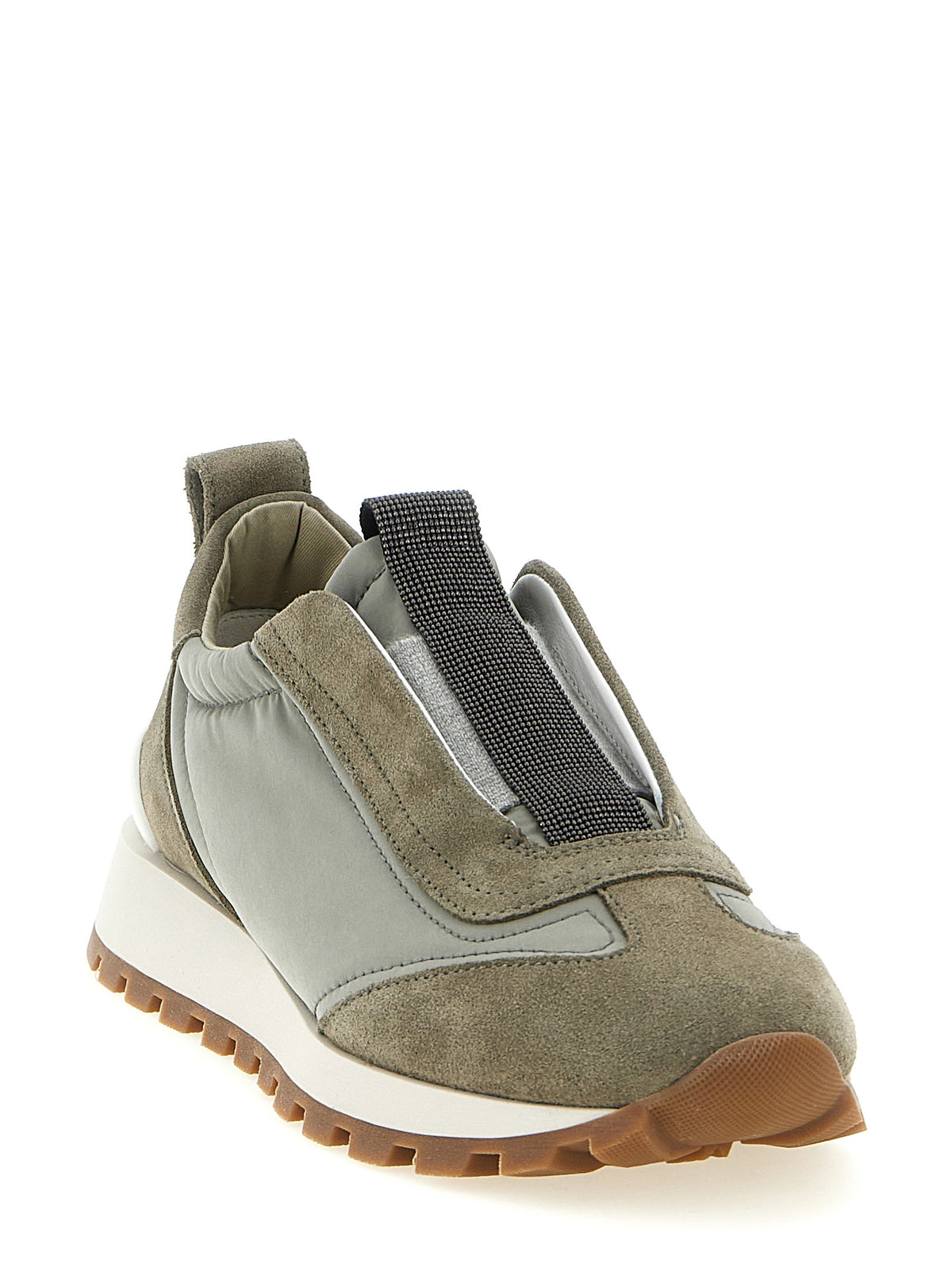 Brunello Cucinelli Bicolor Polyester Athletic Sneakers