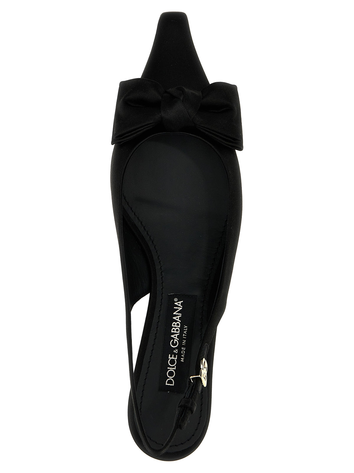 Dolce & Gabbana Black Viscose Mid Heel Pumps