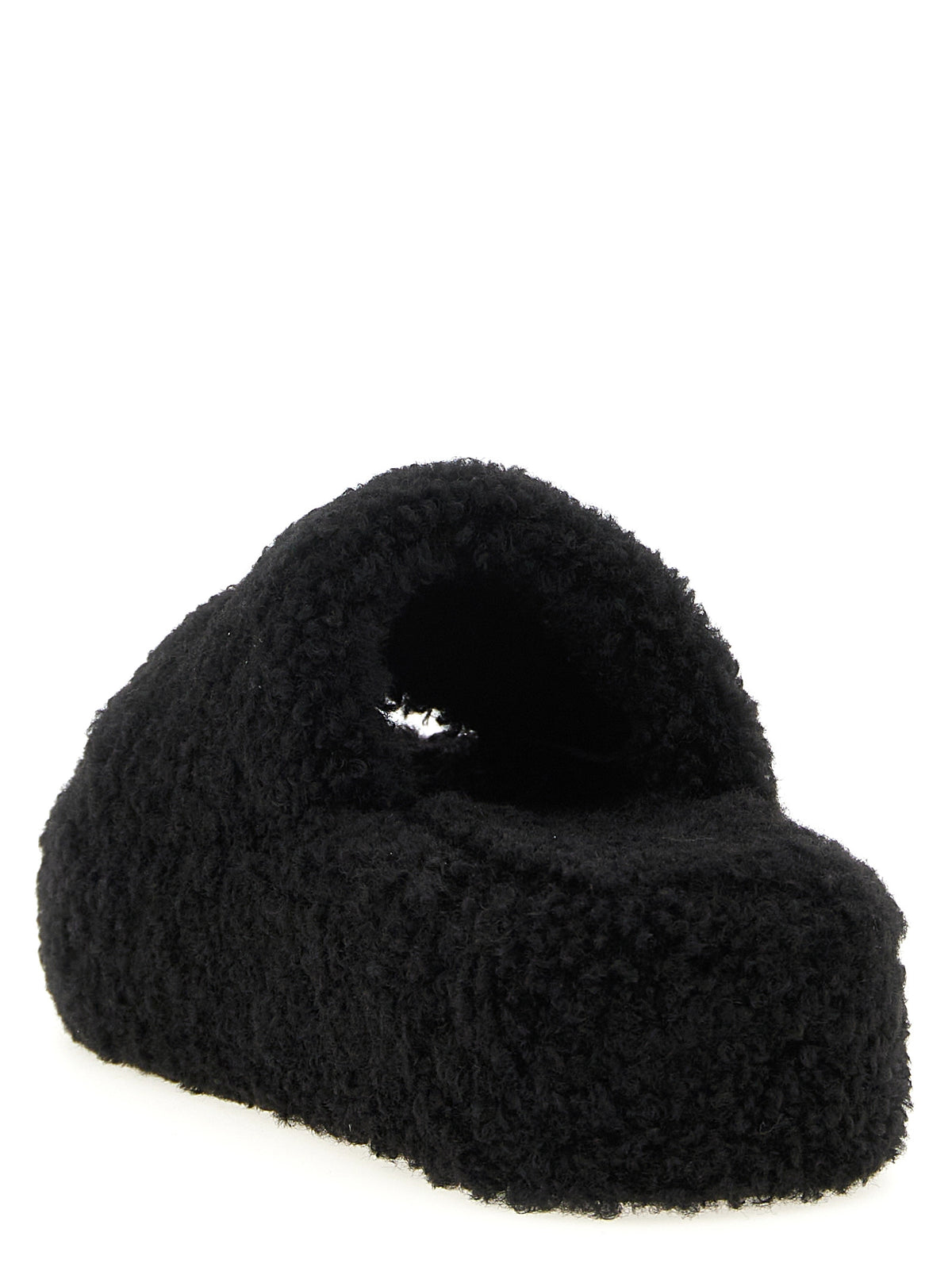 Balenciaga Black Polyester Slides
