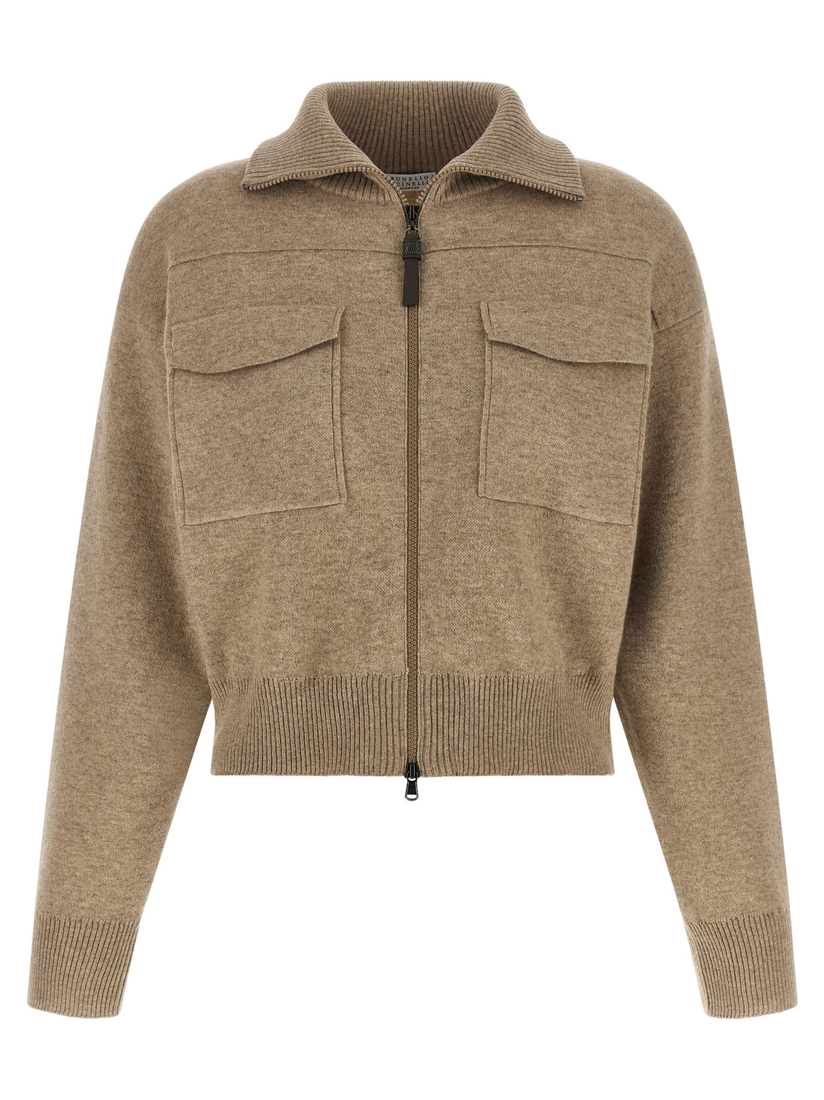 Brunello Cucinelli Beige Cashmere Cardigan