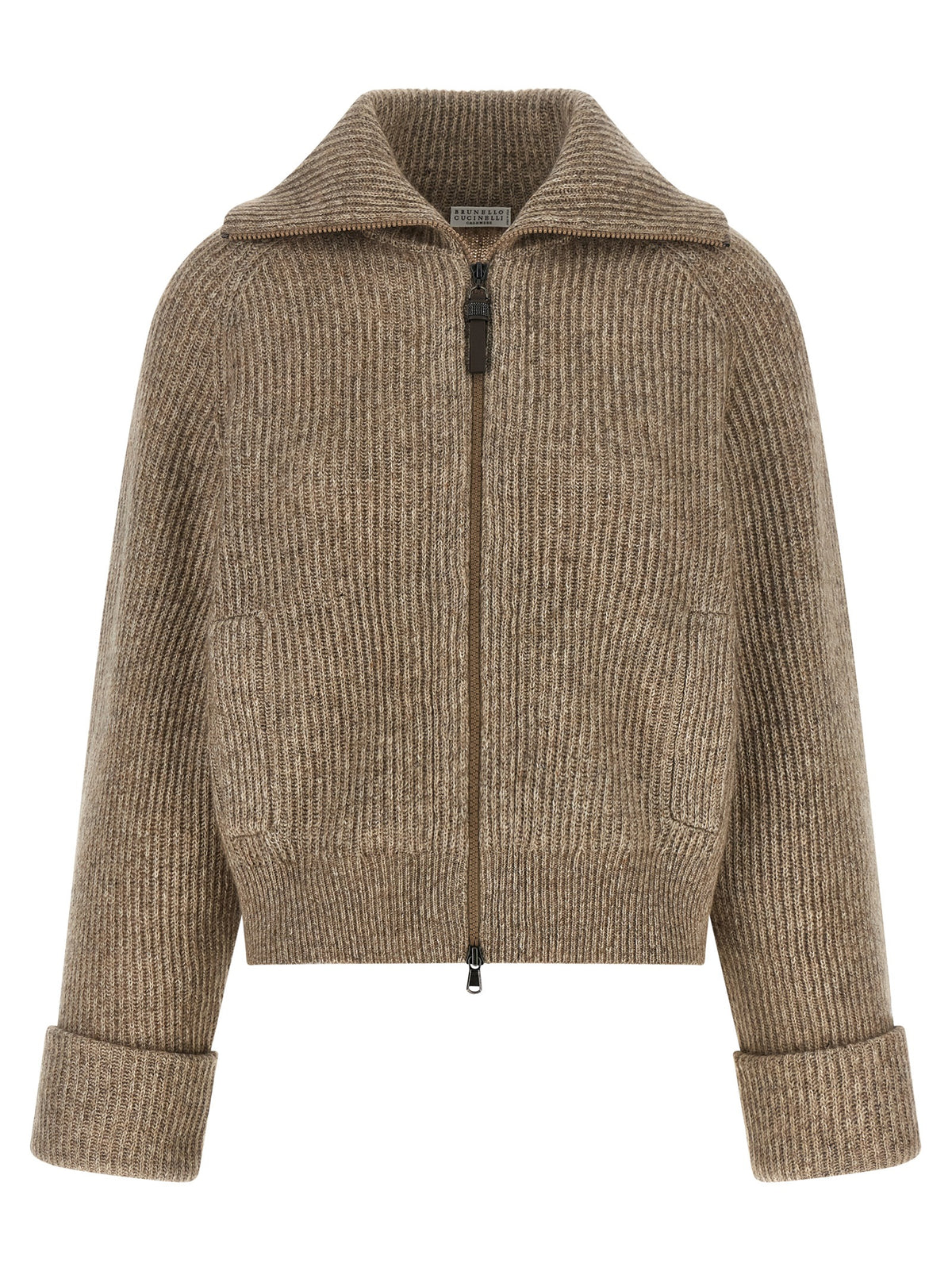 Brunello Cucinelli Beige Cashmere Cardigan