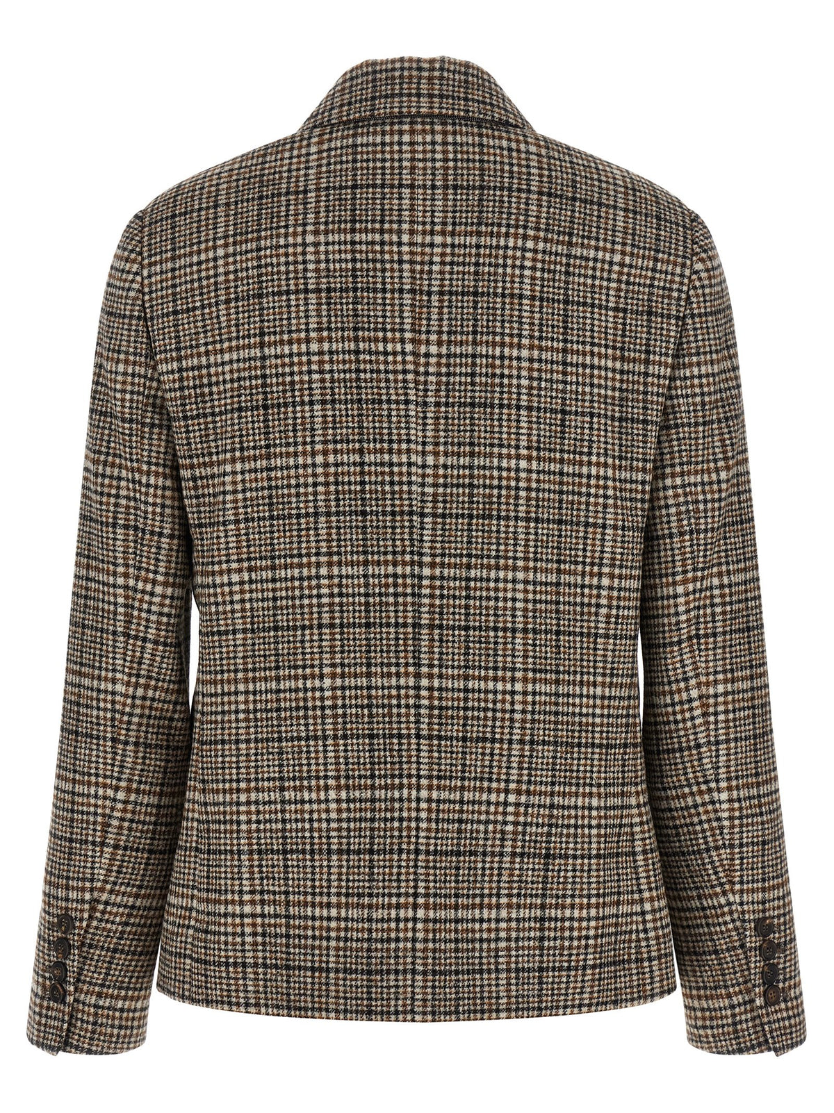 Brunello Cucinelli Beige Alpaca Leather Blazer