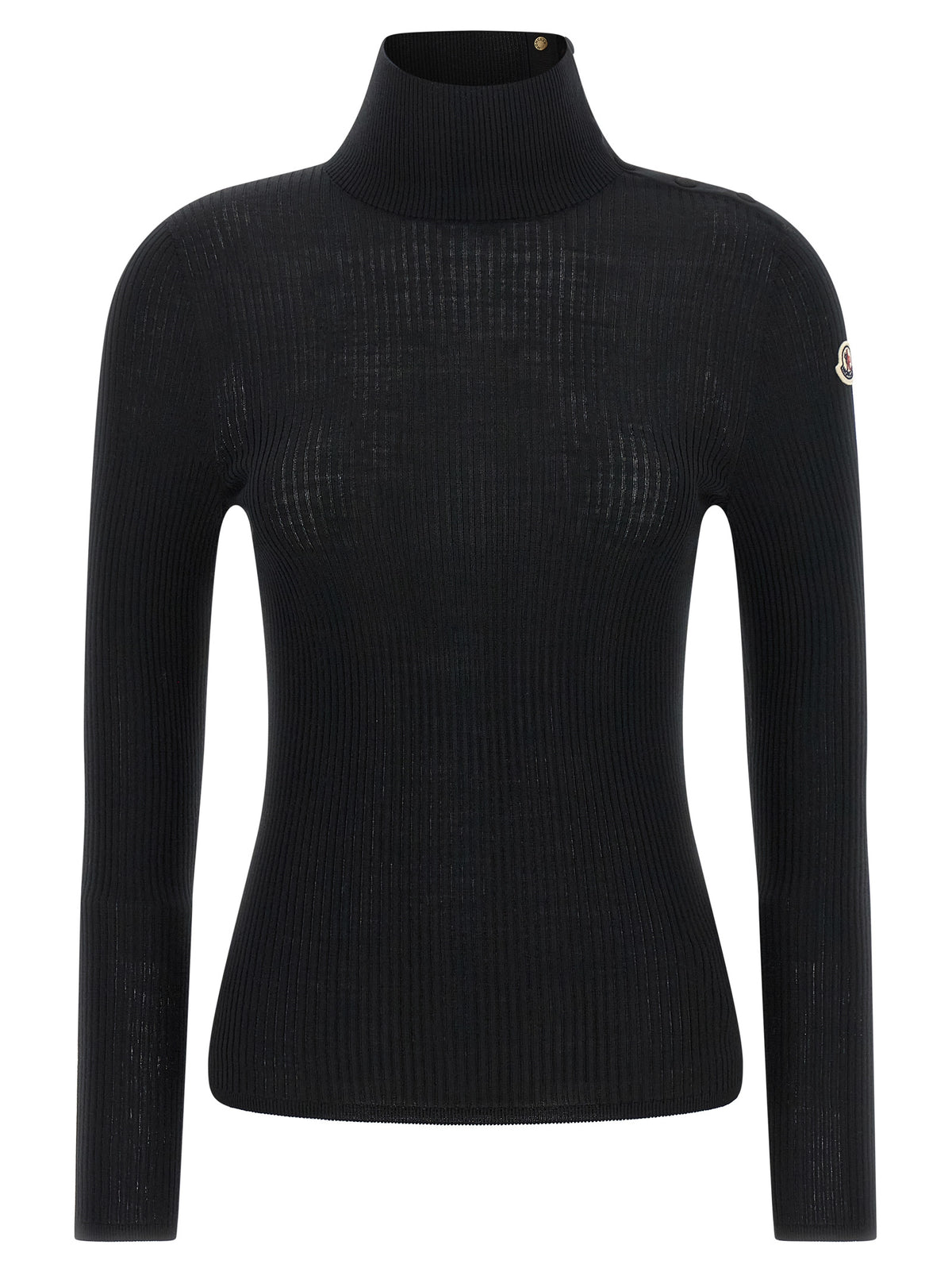 Moncler Black Virgin Wool Cardigan