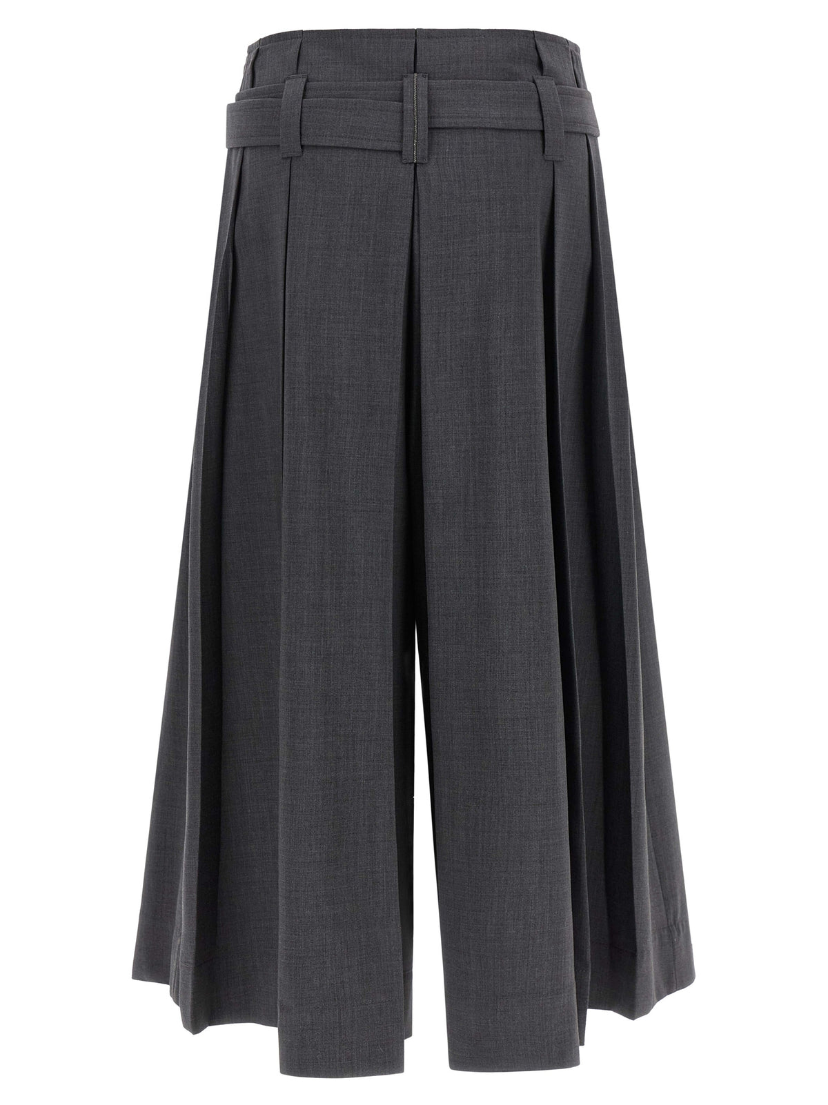 Brunello Cucinelli Gray Virgin Wool Bermuda Shorts