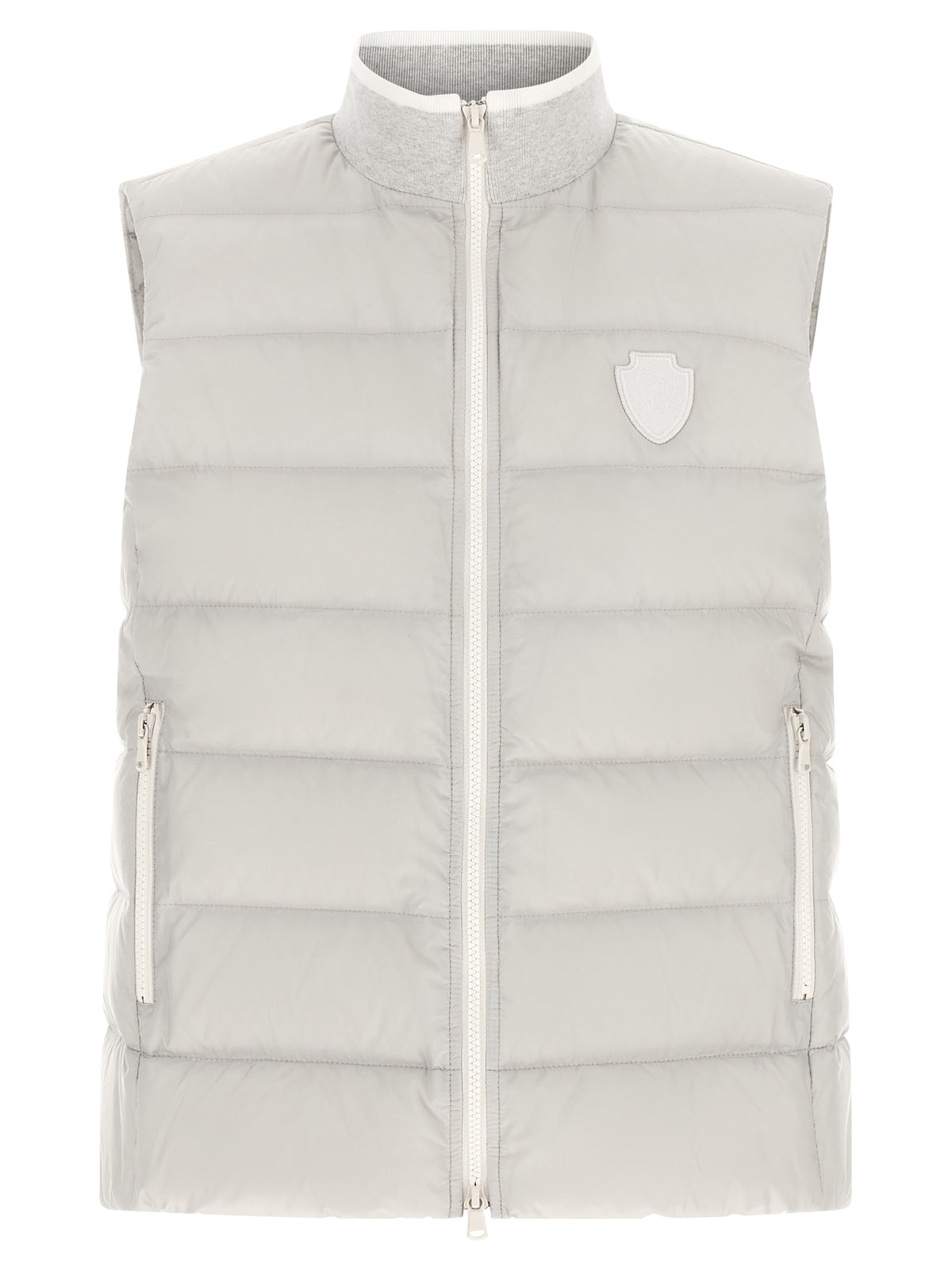 Brunello Cucinelli Gray Polyester Sleeveless Jacket