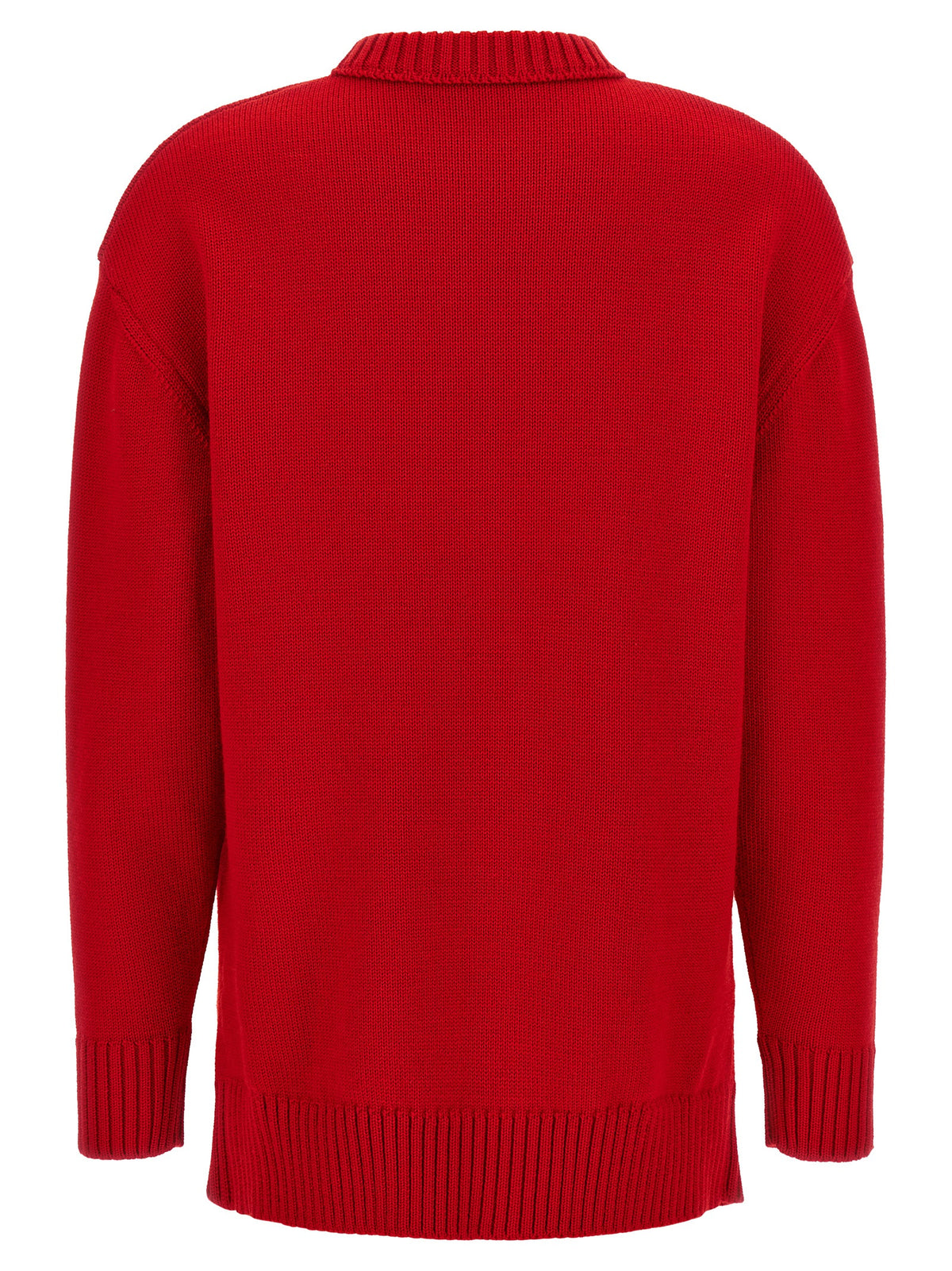 Prada Red Virgin Wool Cardigan
