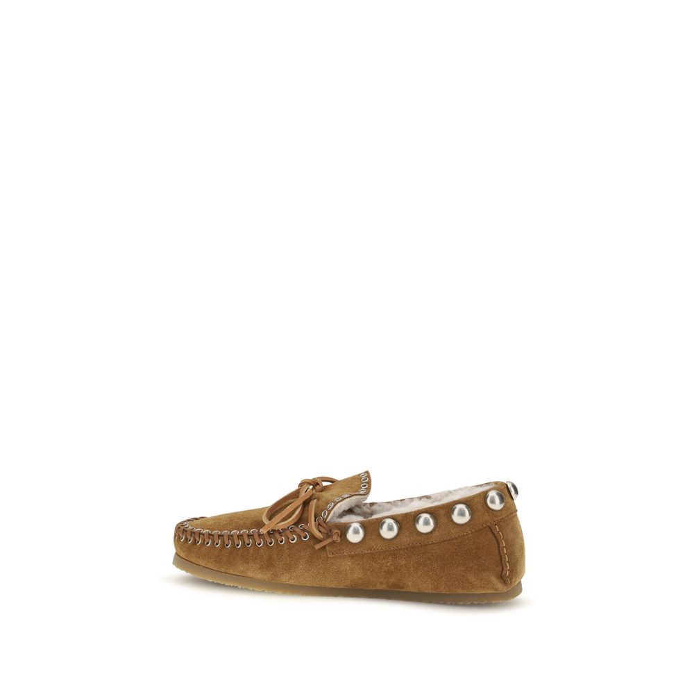 Isabel Marant Brown Calf Leather Bos Taurus Moccassin