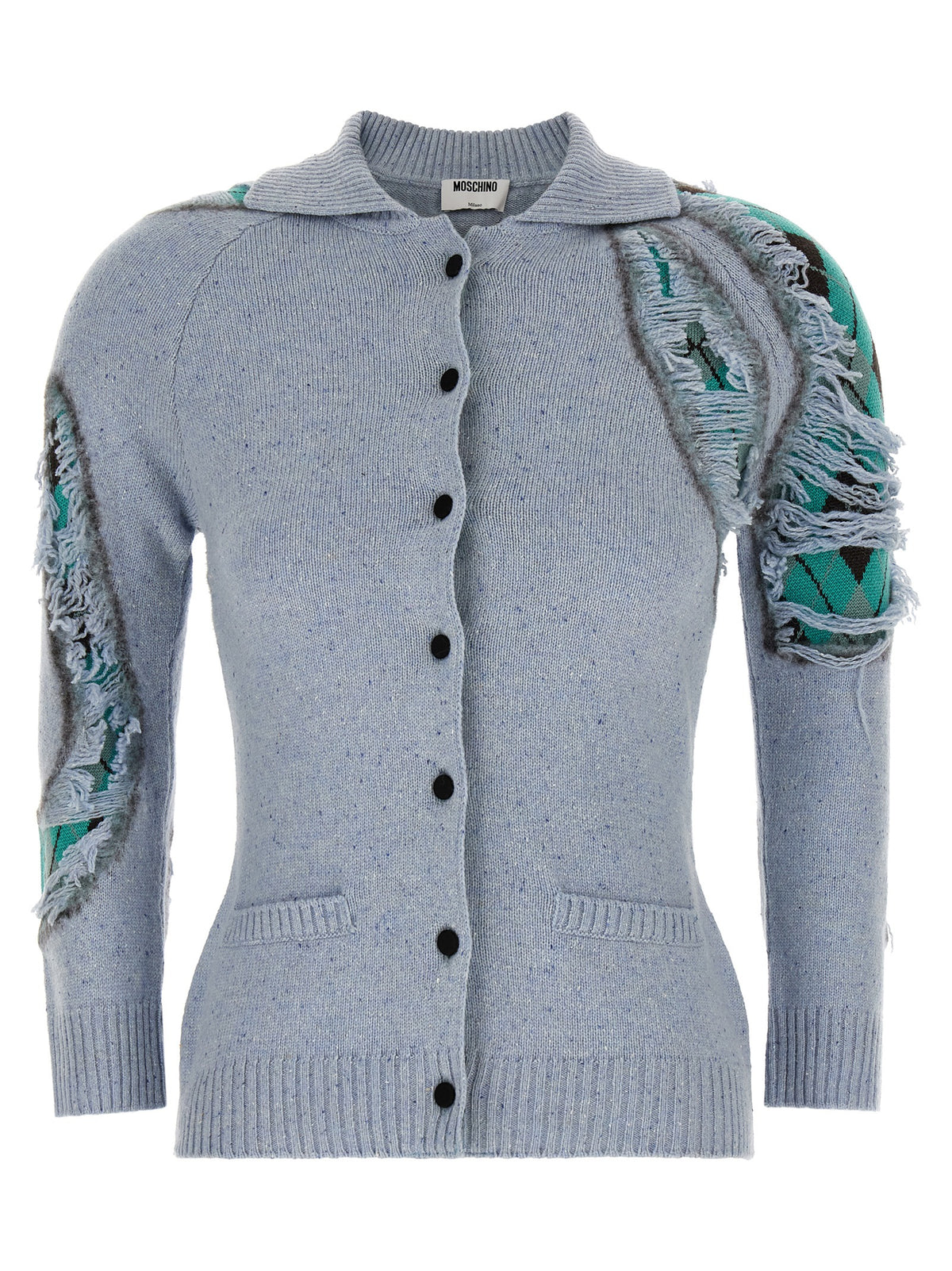 Moschino Blue Wool Cardigan