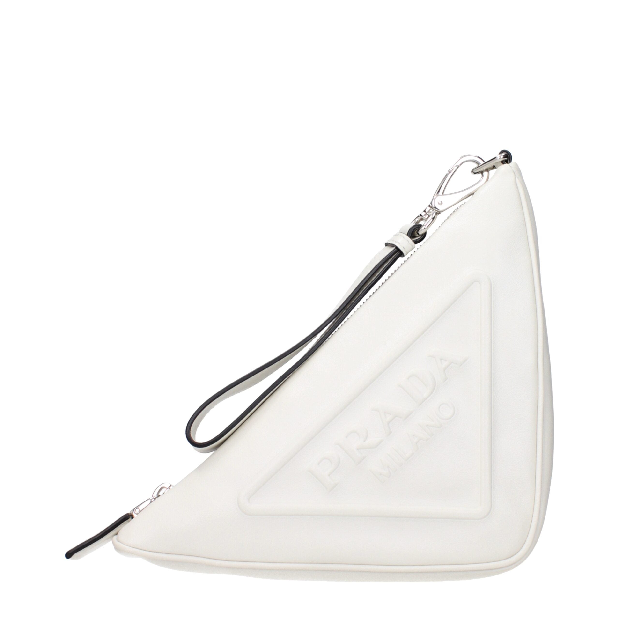 Clutch Prada in pelle bianca