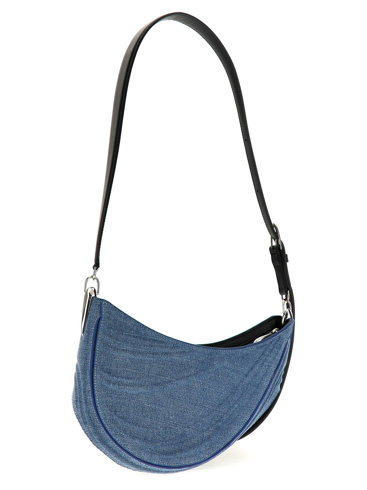 Mugler Blue Calfskin Shoulder Bag
