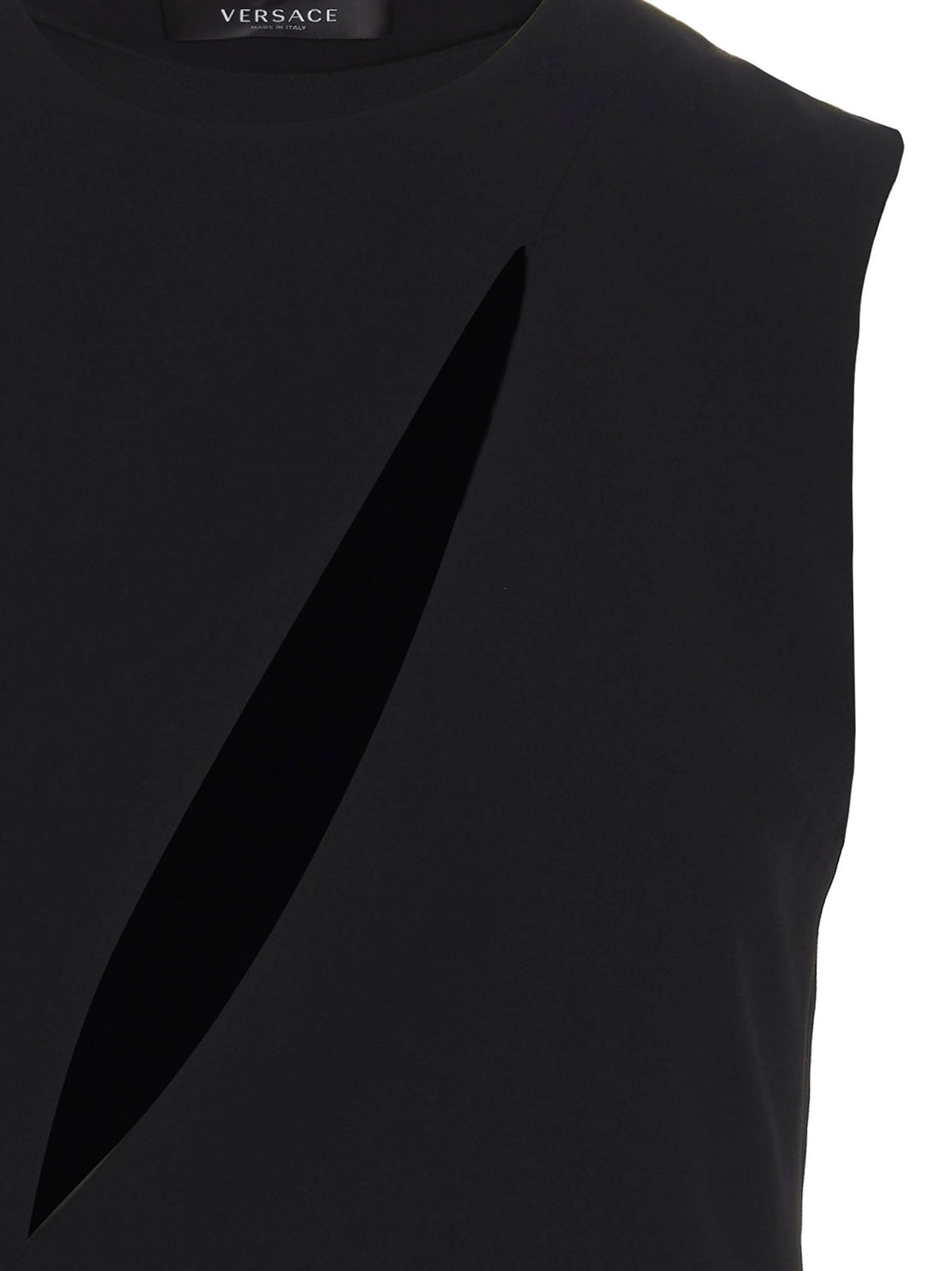 Versace Black Acetate Midi Dress