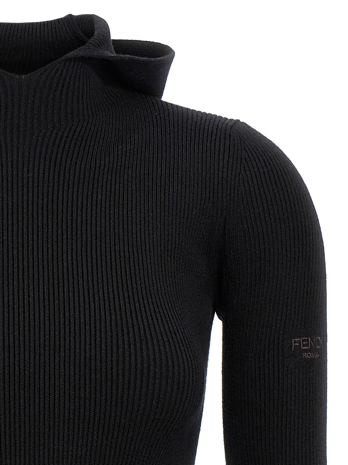 Fendi Black Wool Short Dress