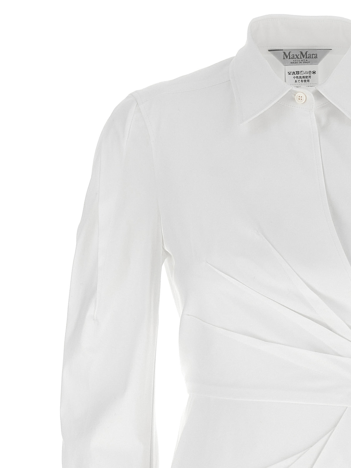 Max Mara White Cotton Long Dress