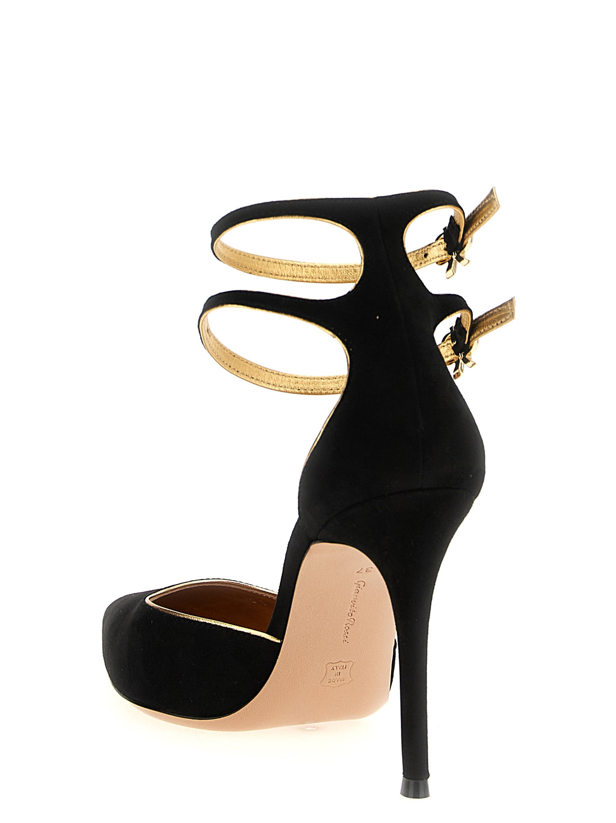 Gianvito Rossi Black Suede Leather High Heel Pumps