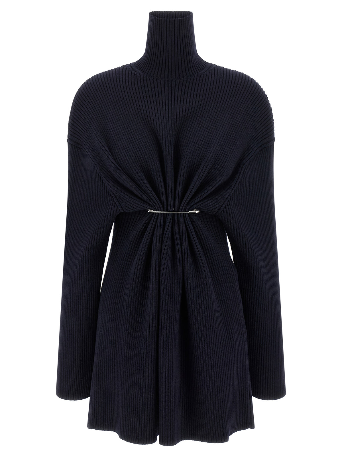 Balenciaga Blue Wool Short Dress