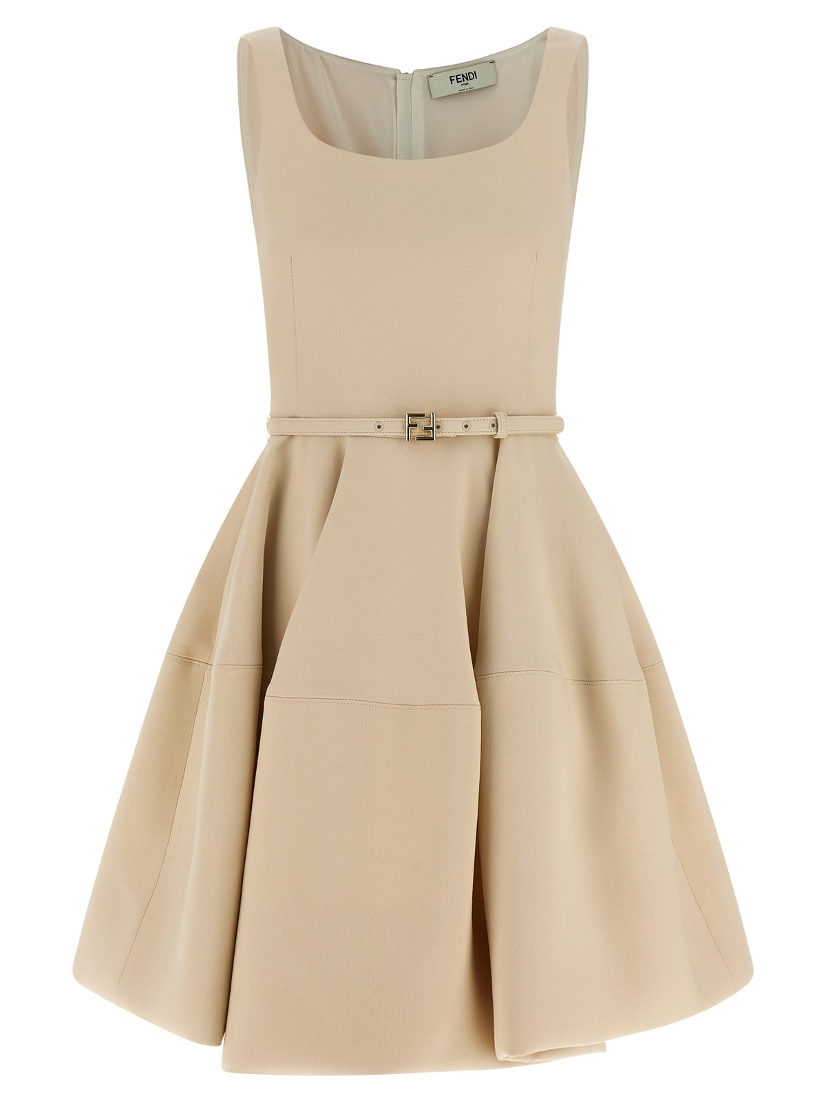 Fendi Multicolor Wool Short Dress