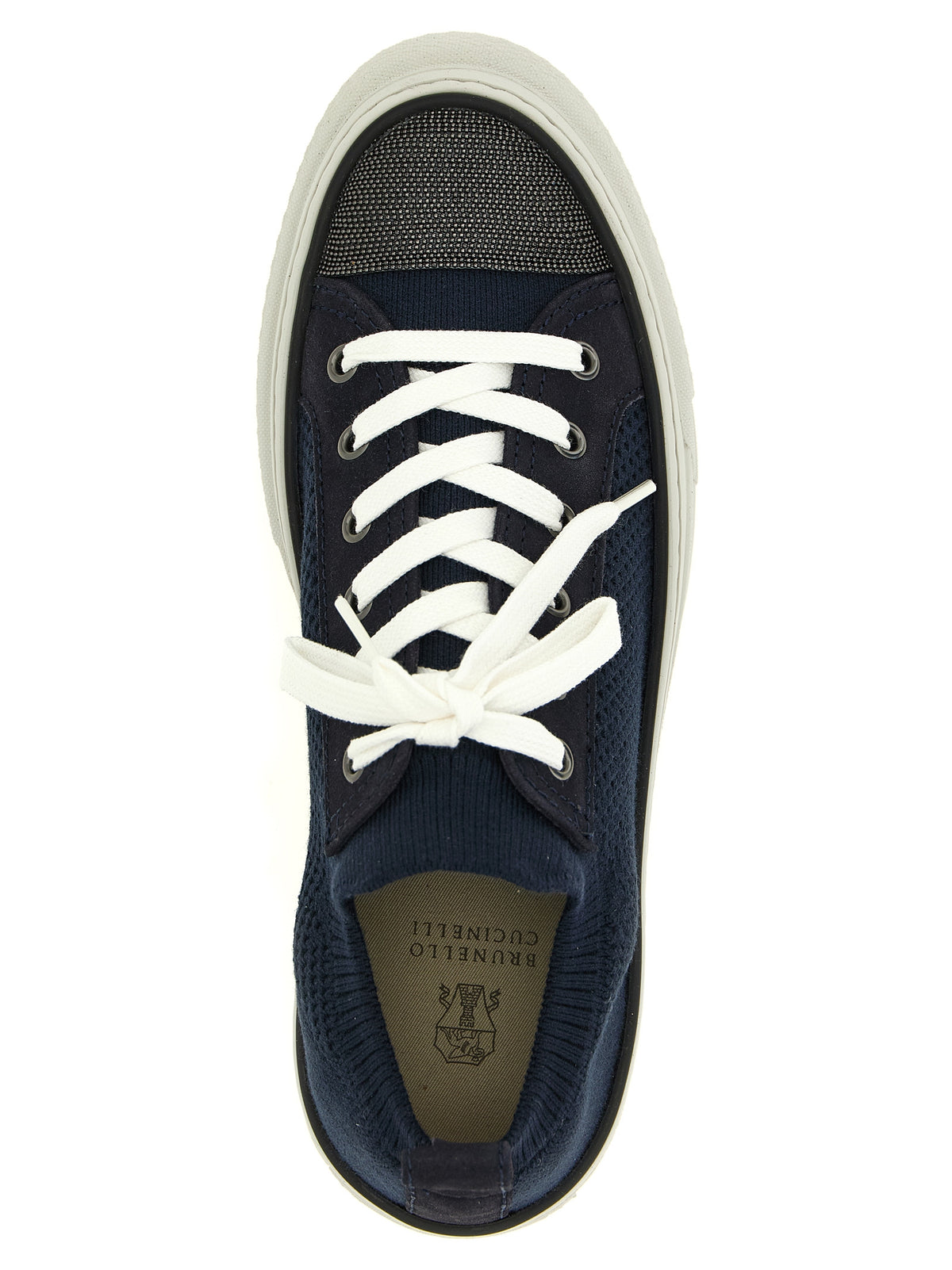 Brunello Cucinelli Blue Cotton Low Top Sneakers
