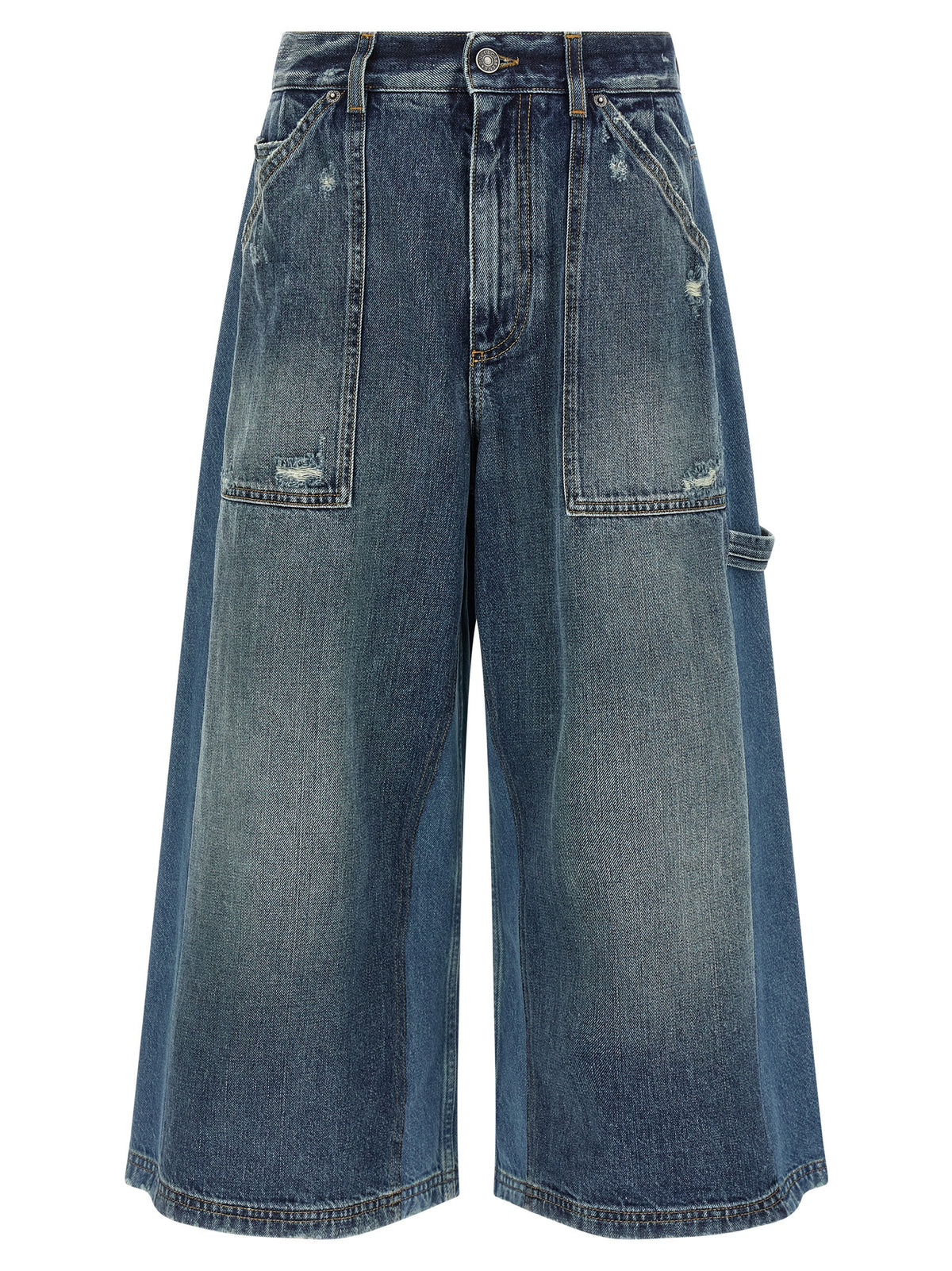 Dolce & Gabbana Blue Cotton Bermuda Shorts