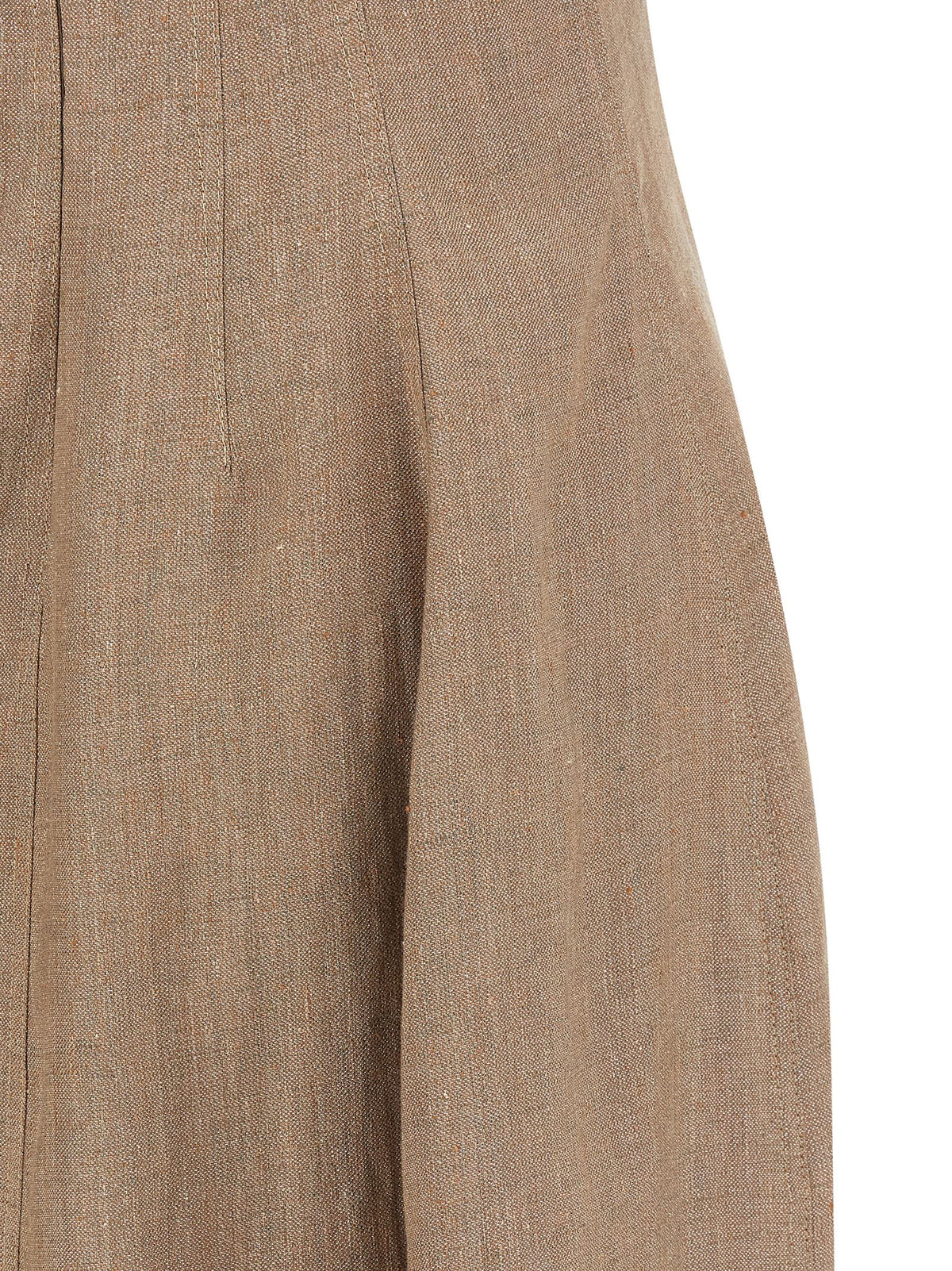 Brunello Cucinelli Beige Linen Long Dress