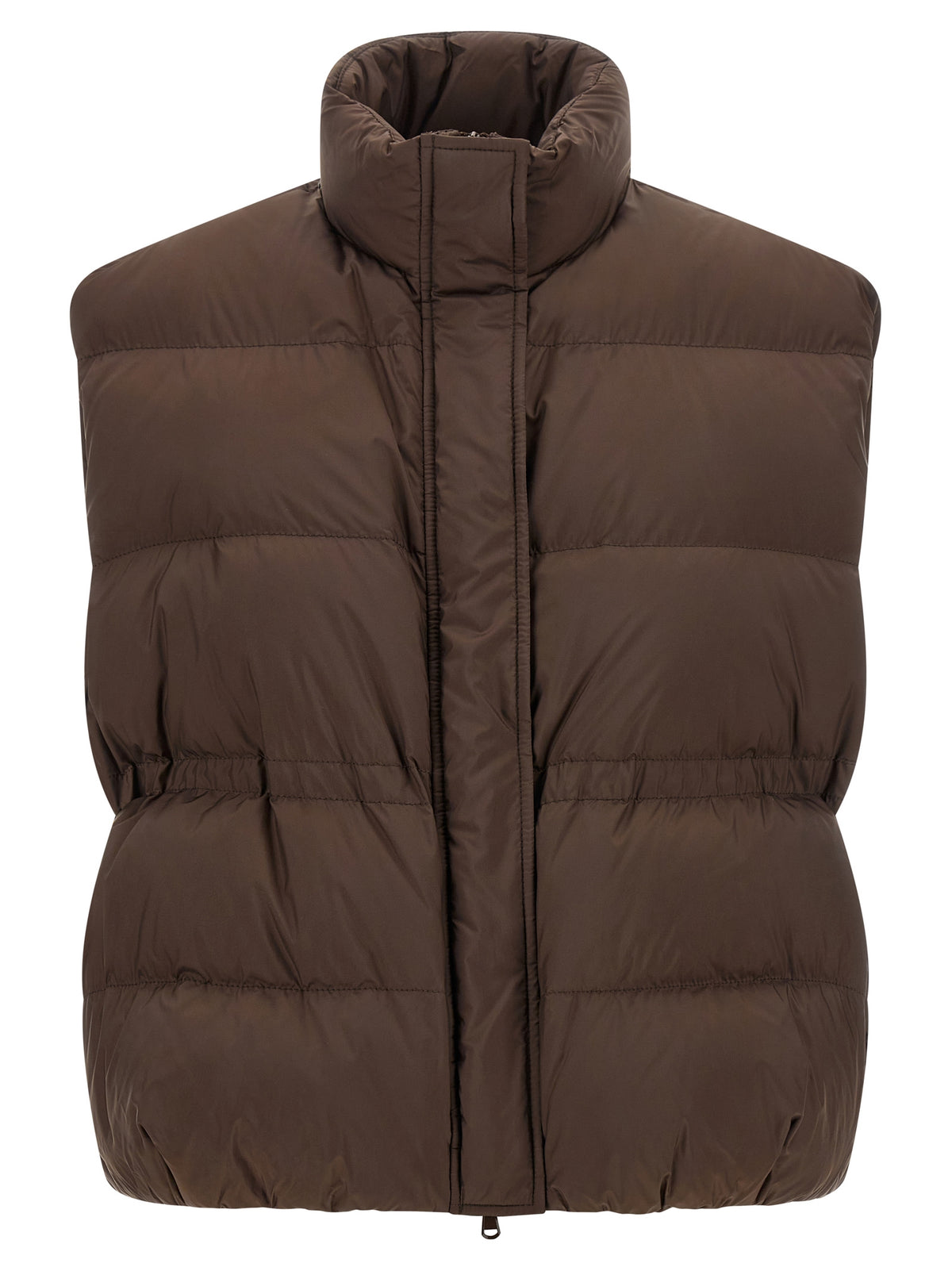 Brunello Cucinelli Brown Polyester Sleeveless Jacket