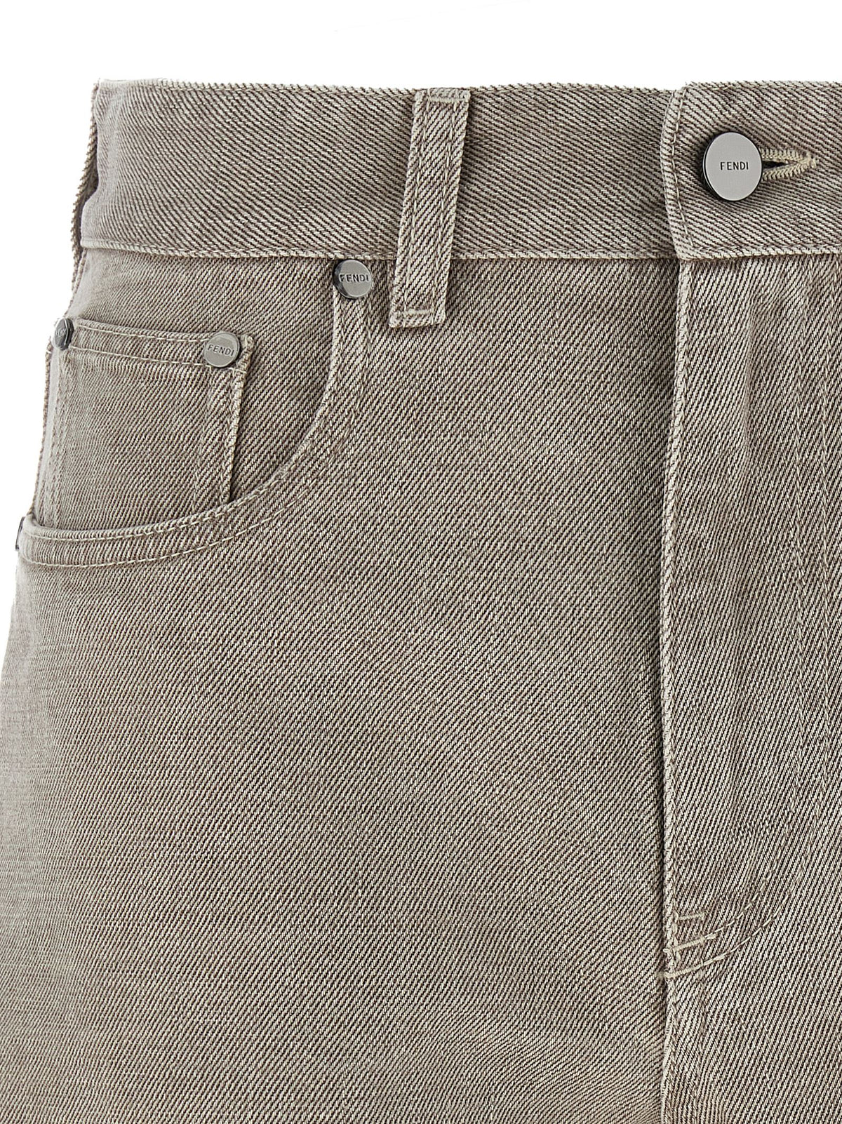 Fendi Beige Cotton Bermuda Shorts