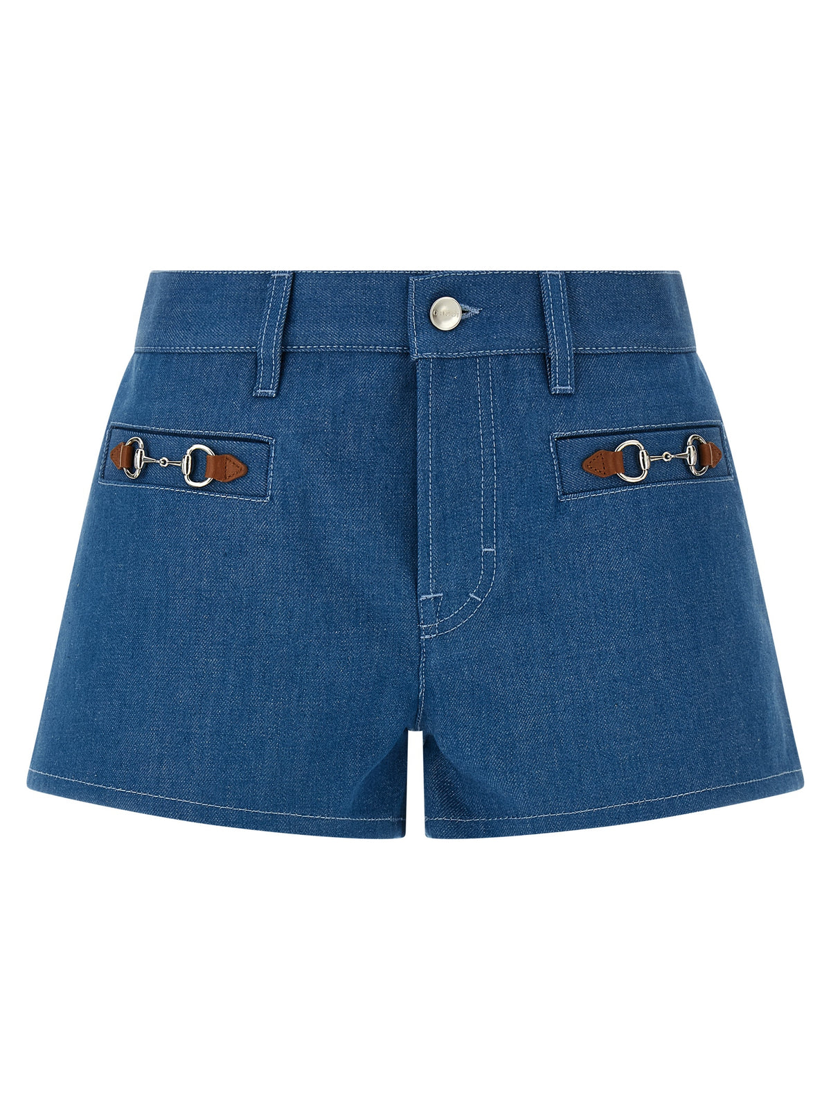 Gucci Blue Cotton Bermuda Shorts