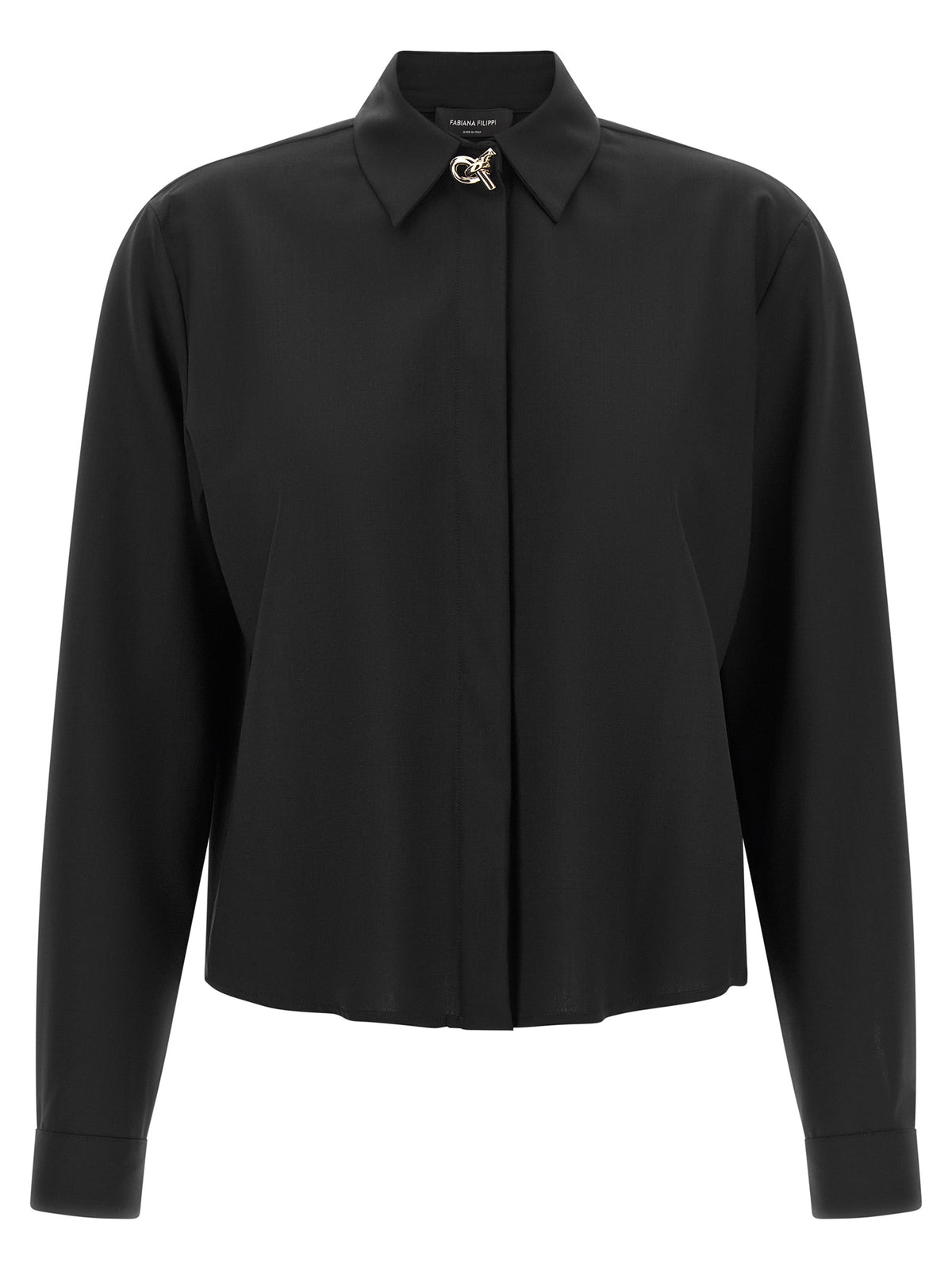 Fabiana Filippi Black Virgin Wool Blouse