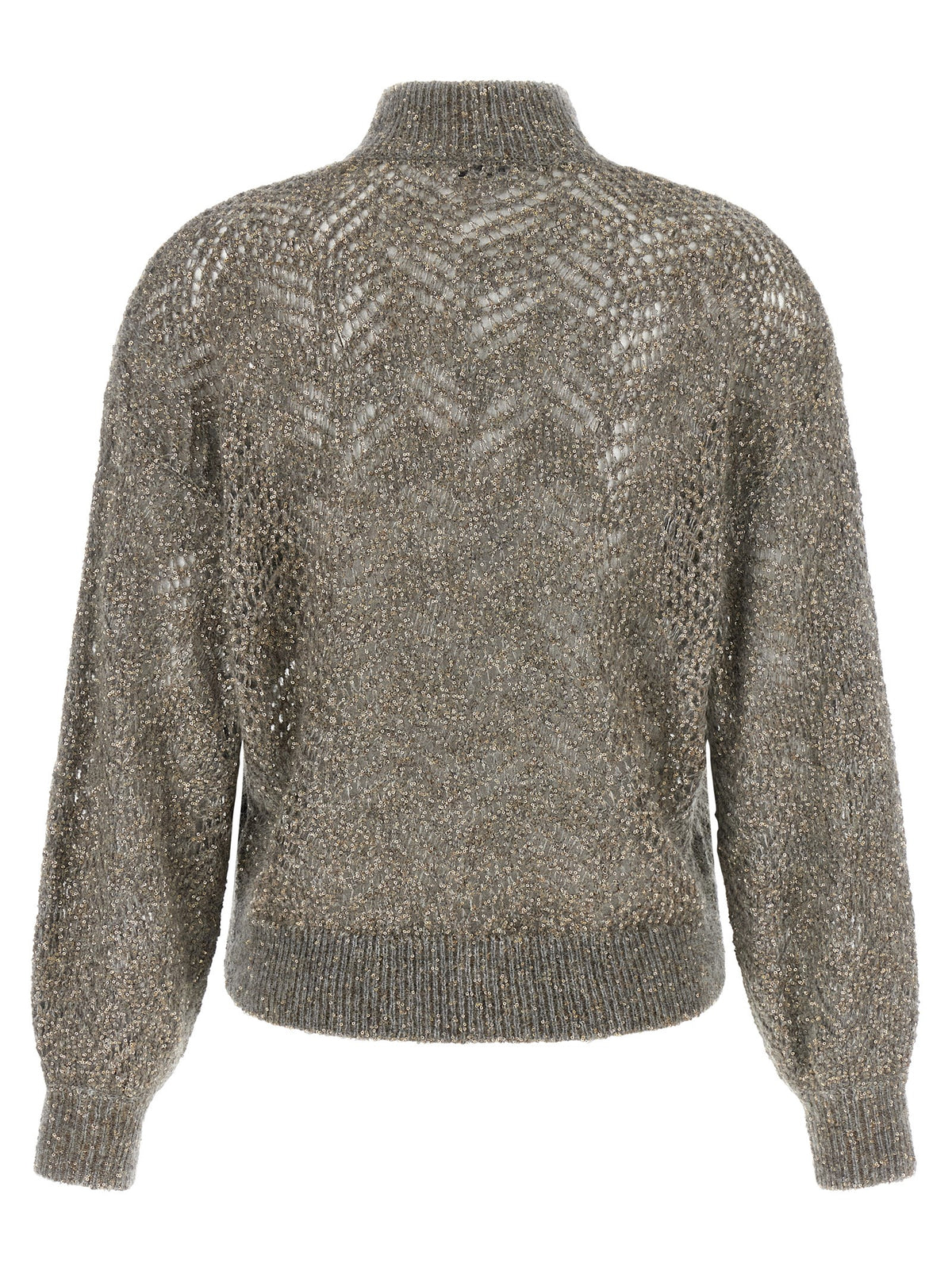Brunello Cucinelli Gray Polyamide Cardigan