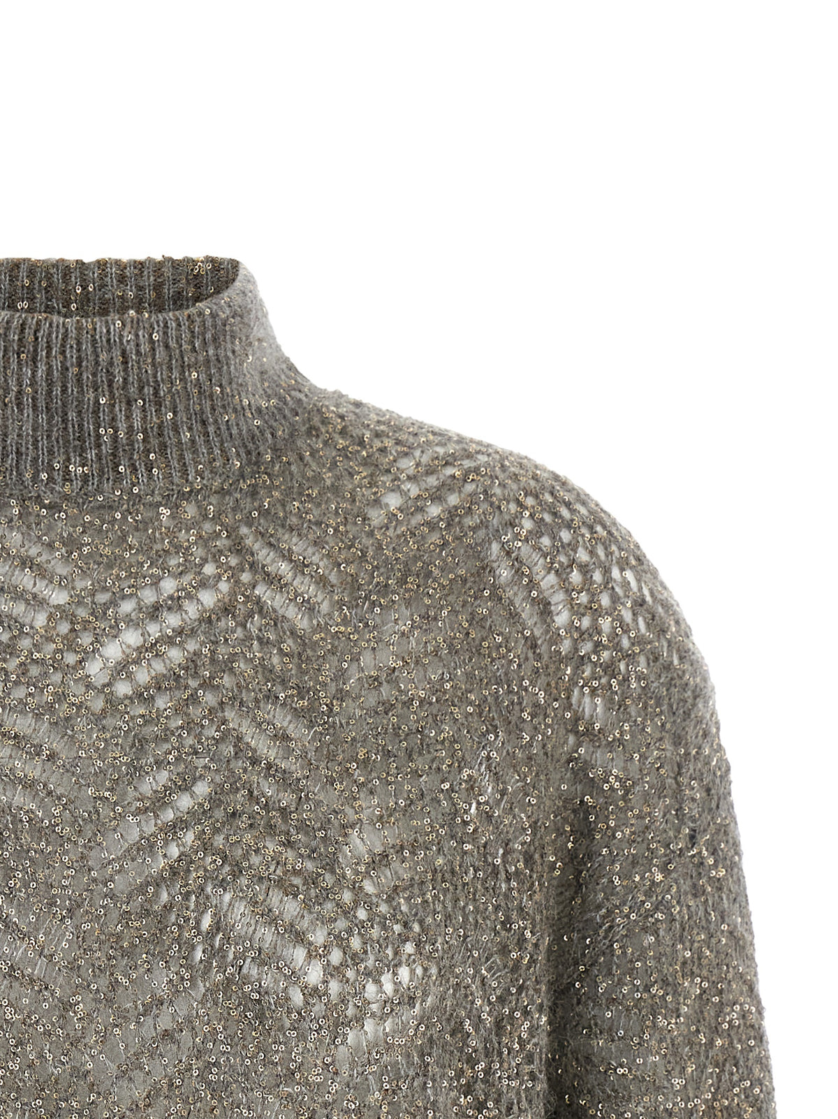 Brunello Cucinelli Gray Polyamide Cardigan