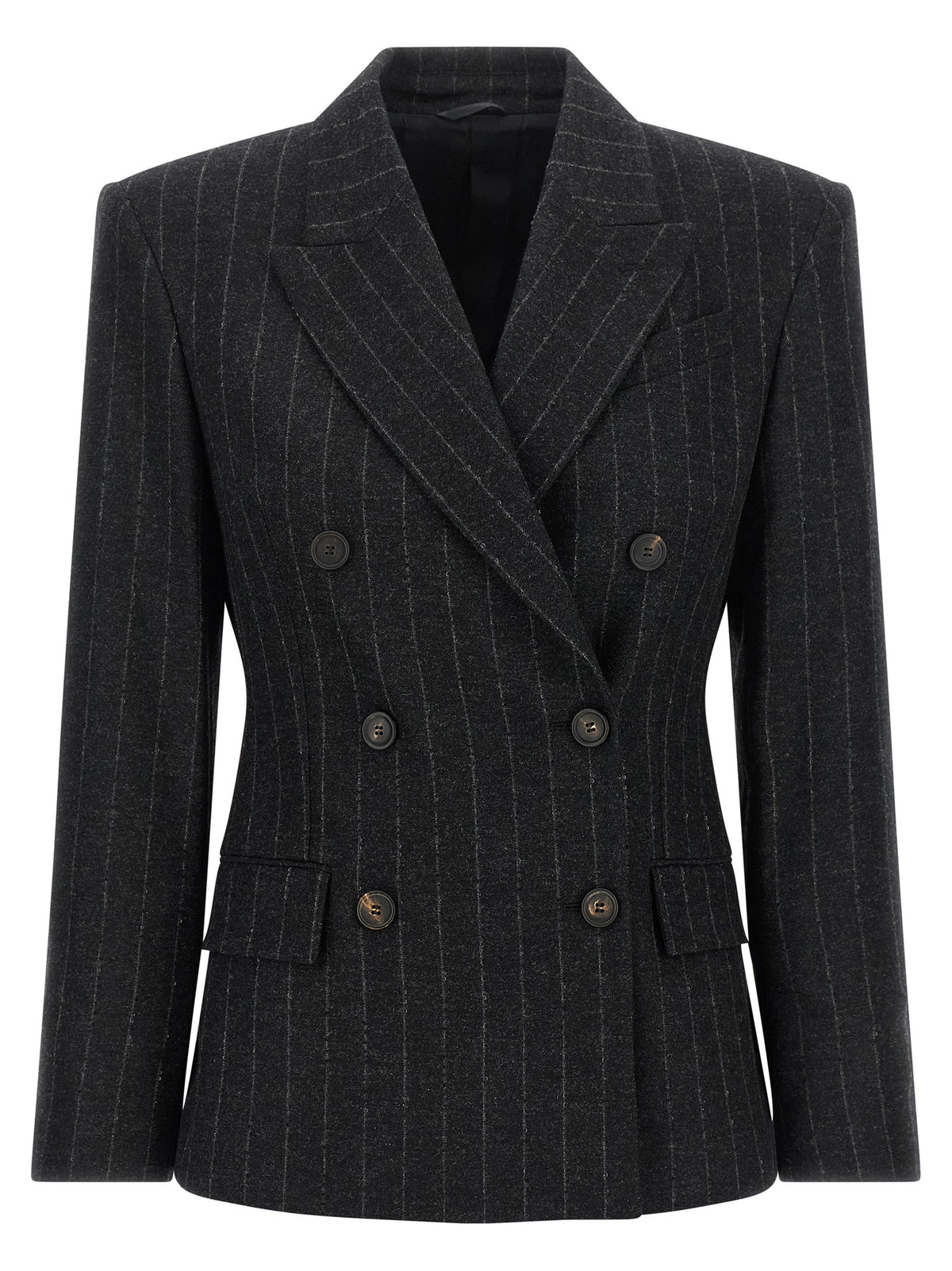 Brunello Cucinelli Gray Virgin Wool Blazer