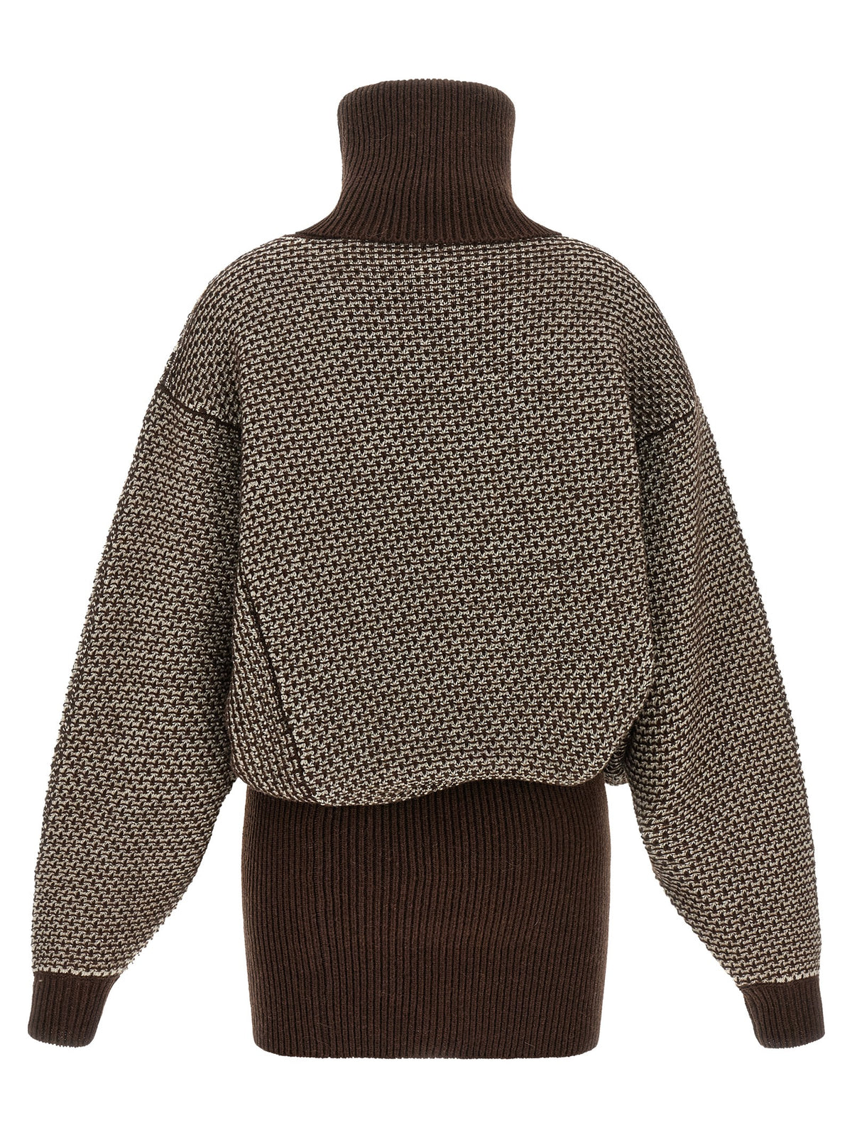 MM6 Maison Margiela Brown Wool Short Dress