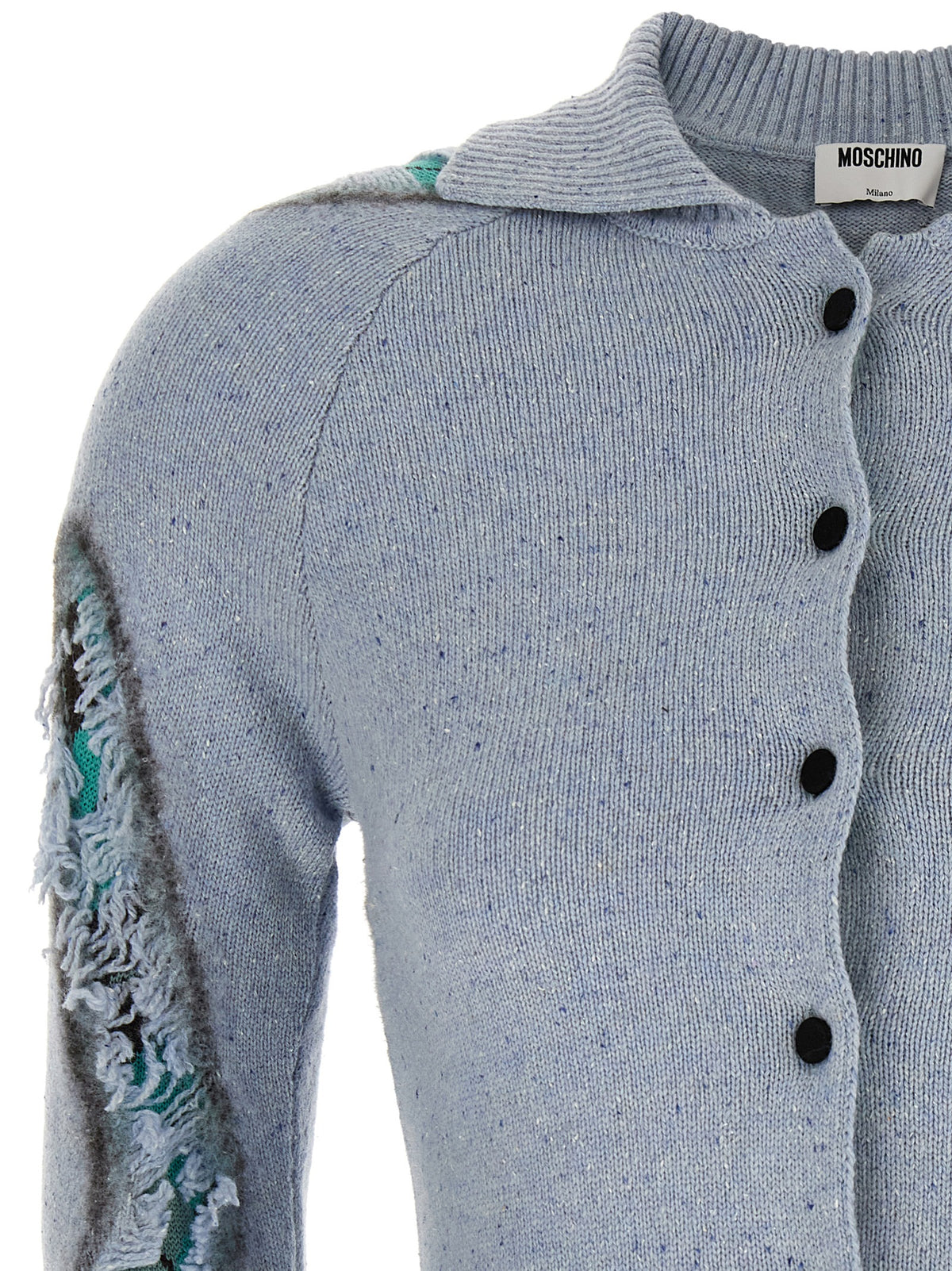 Moschino Blue Wool Cardigan