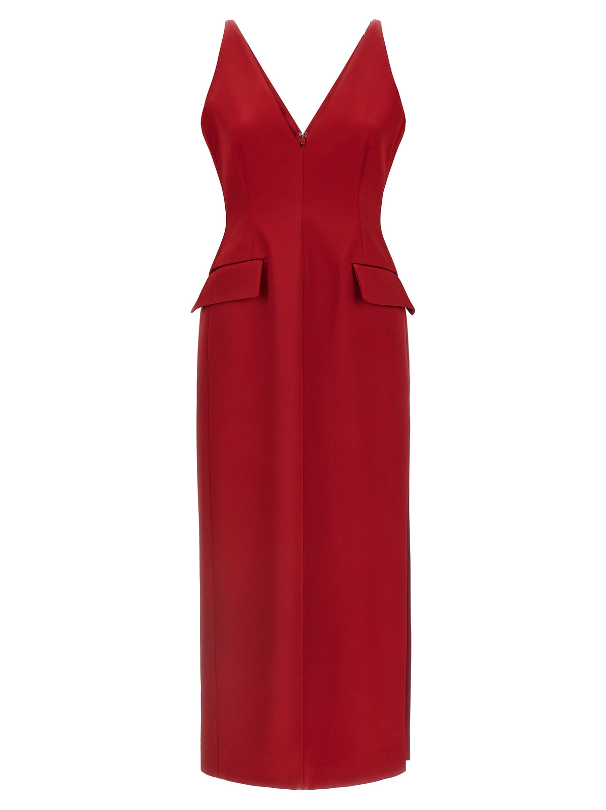 Sportmax Red Acetate Long Dress
