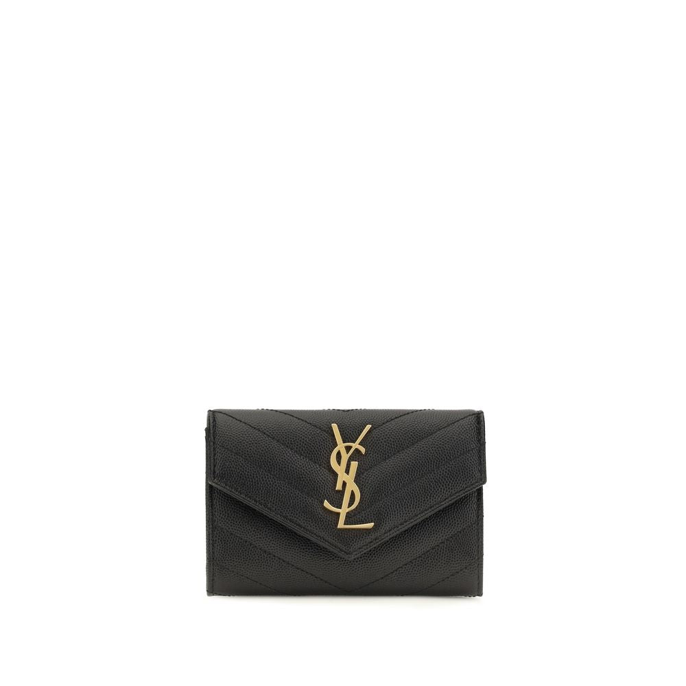 Saint Laurent Black Calf Leather Bos Taurus Wallet